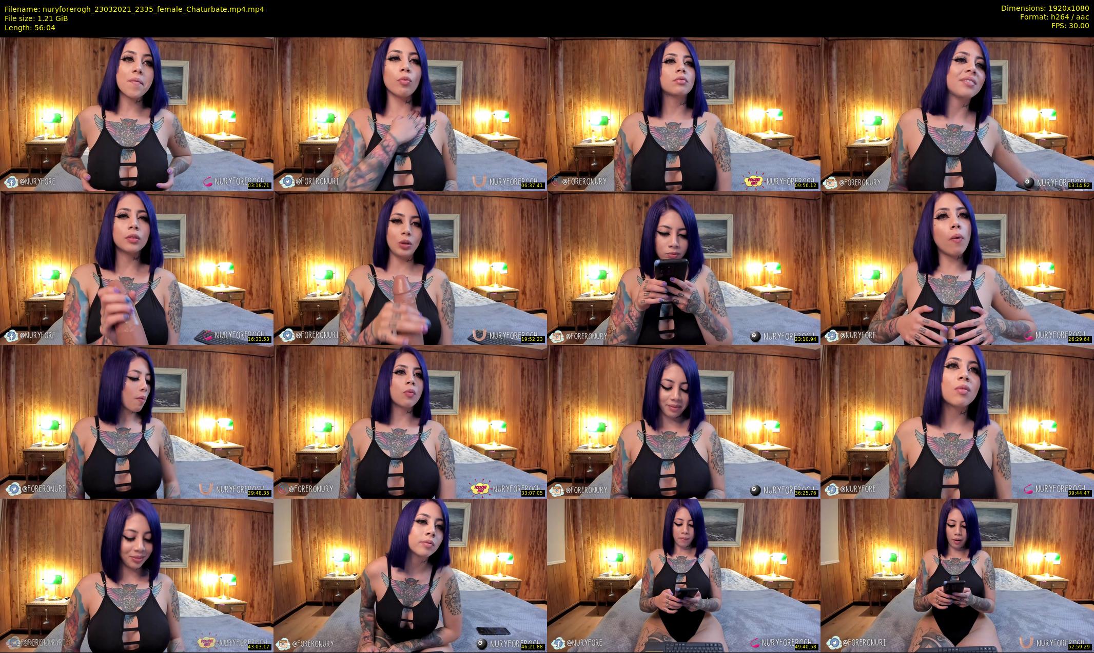 nuryforerogh — 57 minute Chaturbate female cam show recording, 1080p, Mar 23, 2021