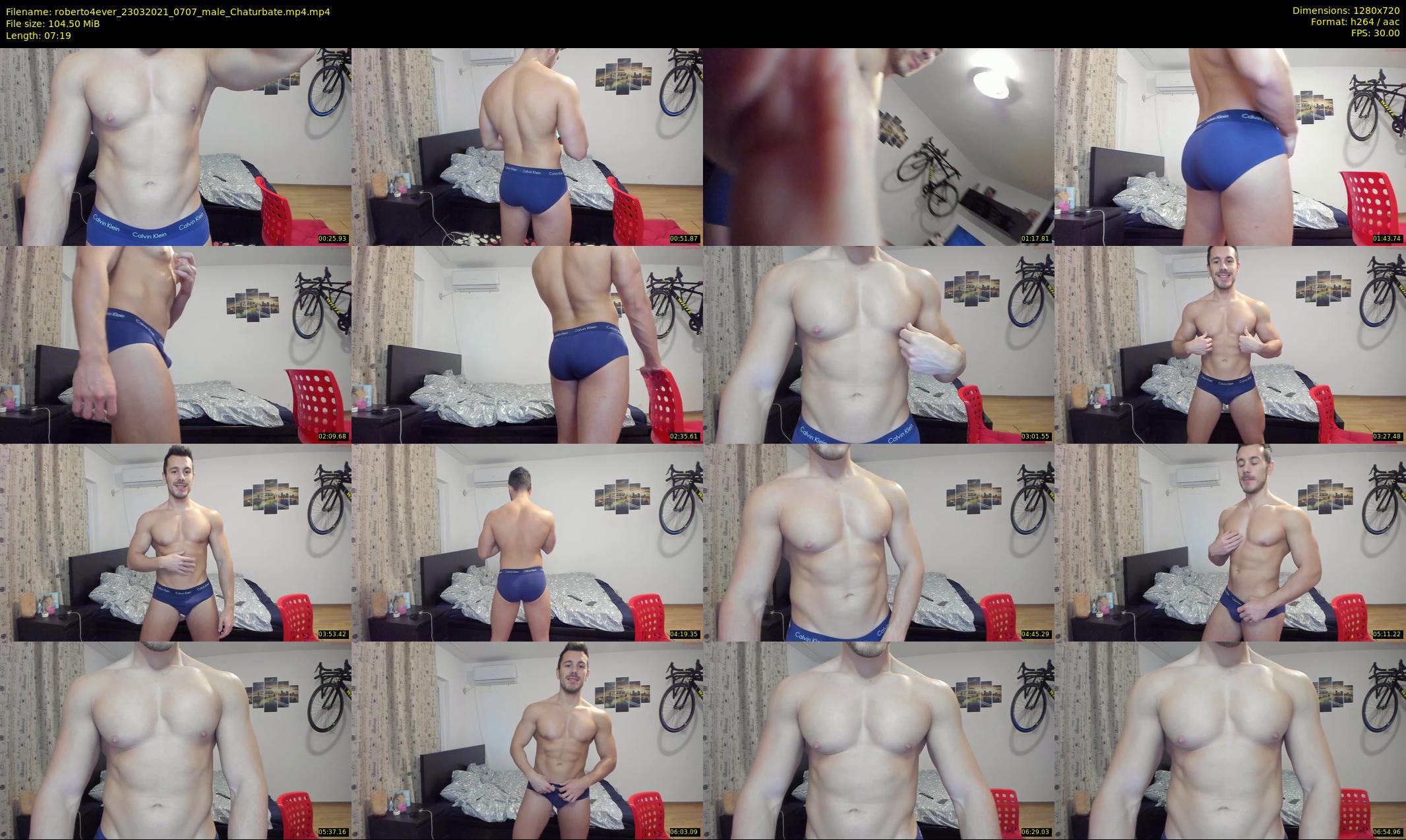 roberto4ever — 8 minute Chaturbate male cam show recording, 720p, Mar 23, 2021