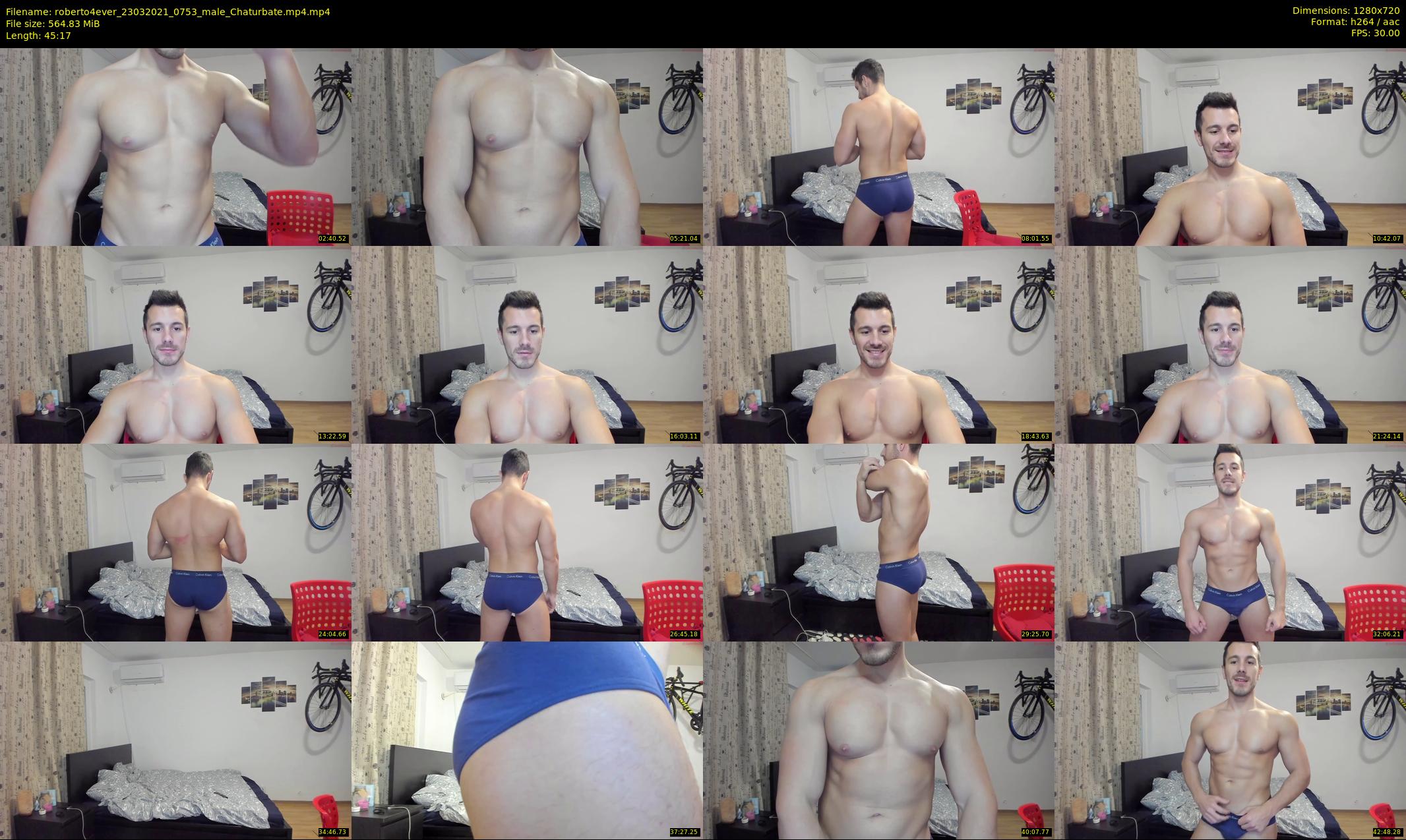 roberto4ever — 46 minute Chaturbate male cam show recording, 720p, Mar 23, 2021