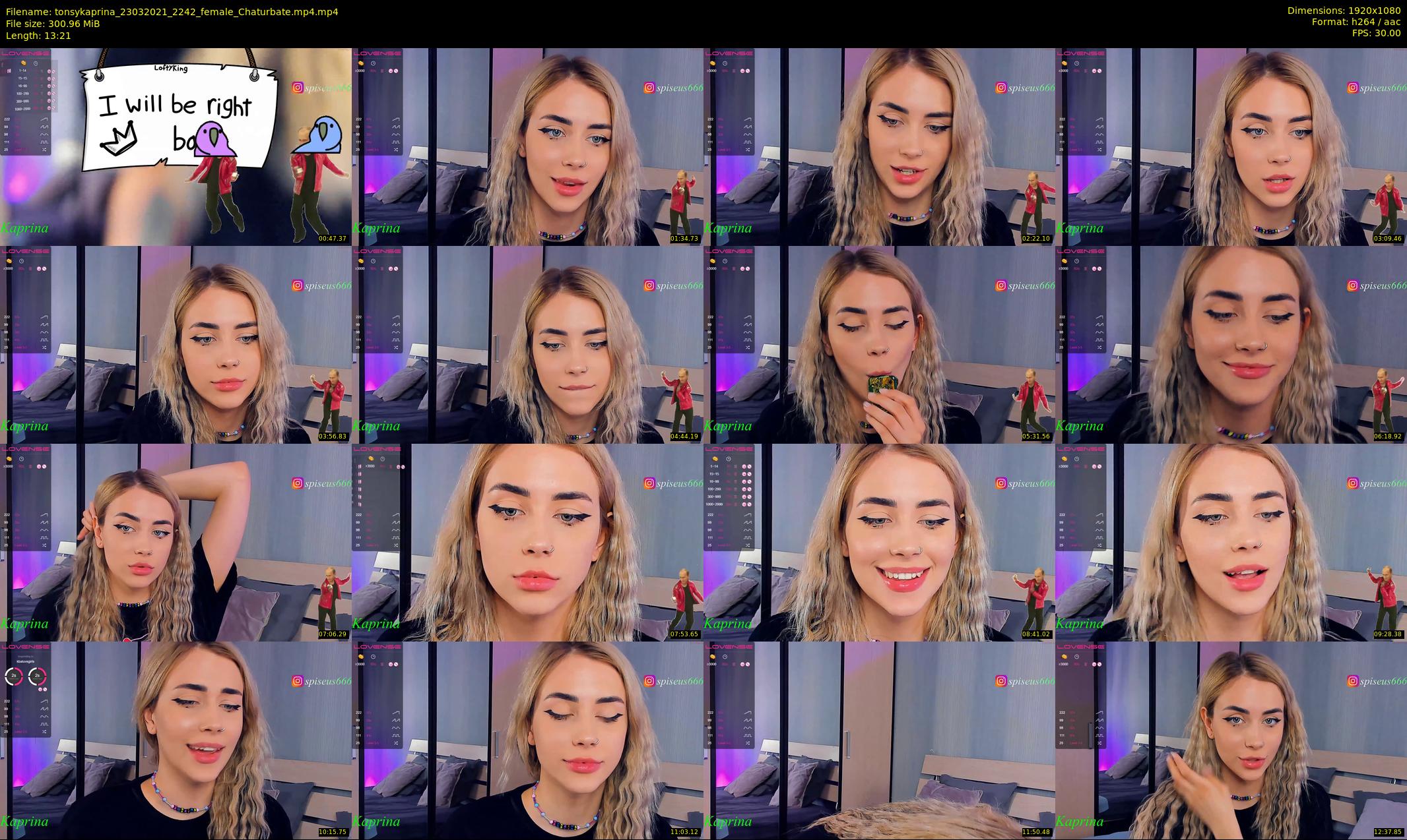 tonsykaprina — 14 minute Chaturbate couple cam show recording, 1080p, Mar 23, 2021