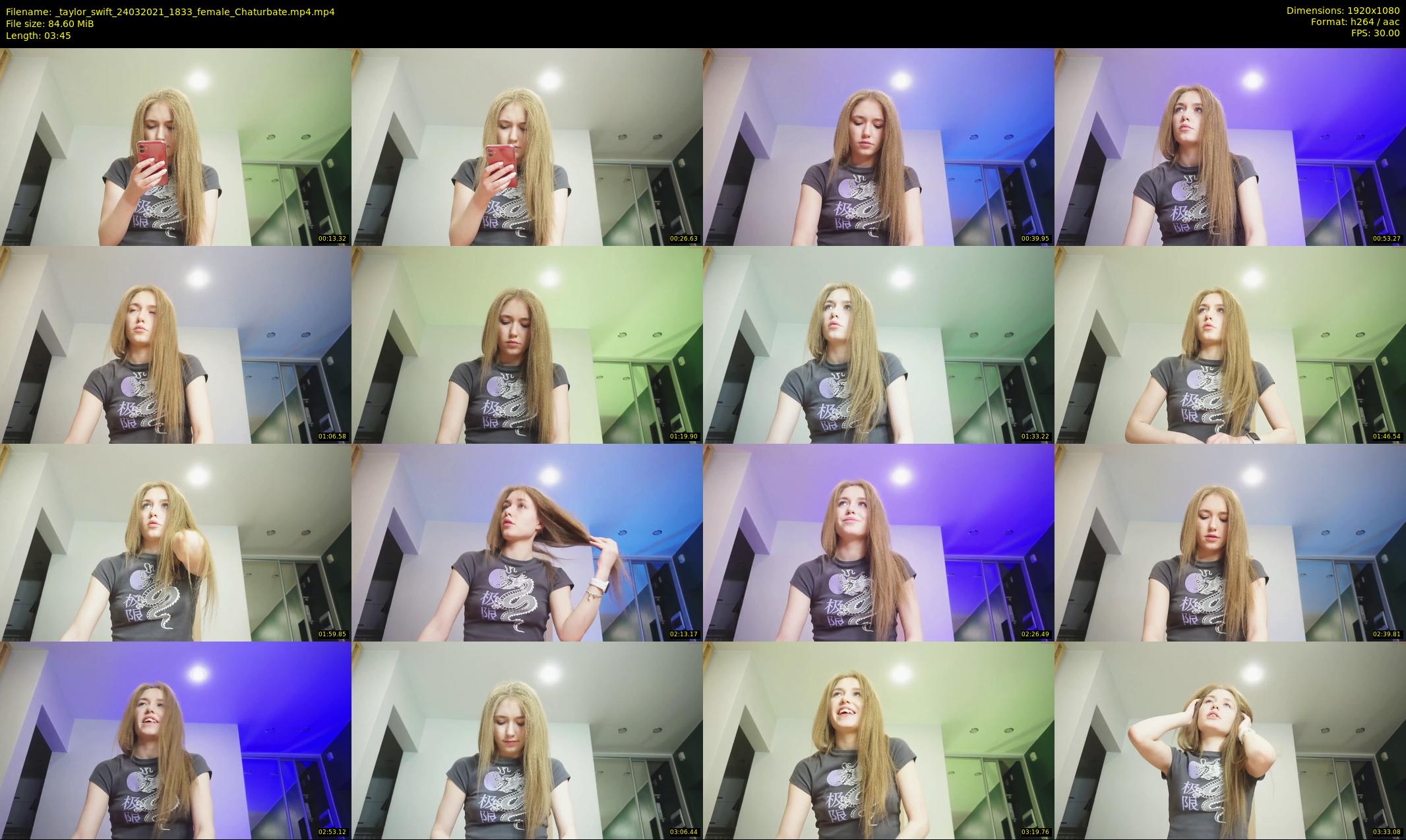 _taylor_swift — 4 minute Chaturbate female cam show recording, 1080p, Mar 24, 2021