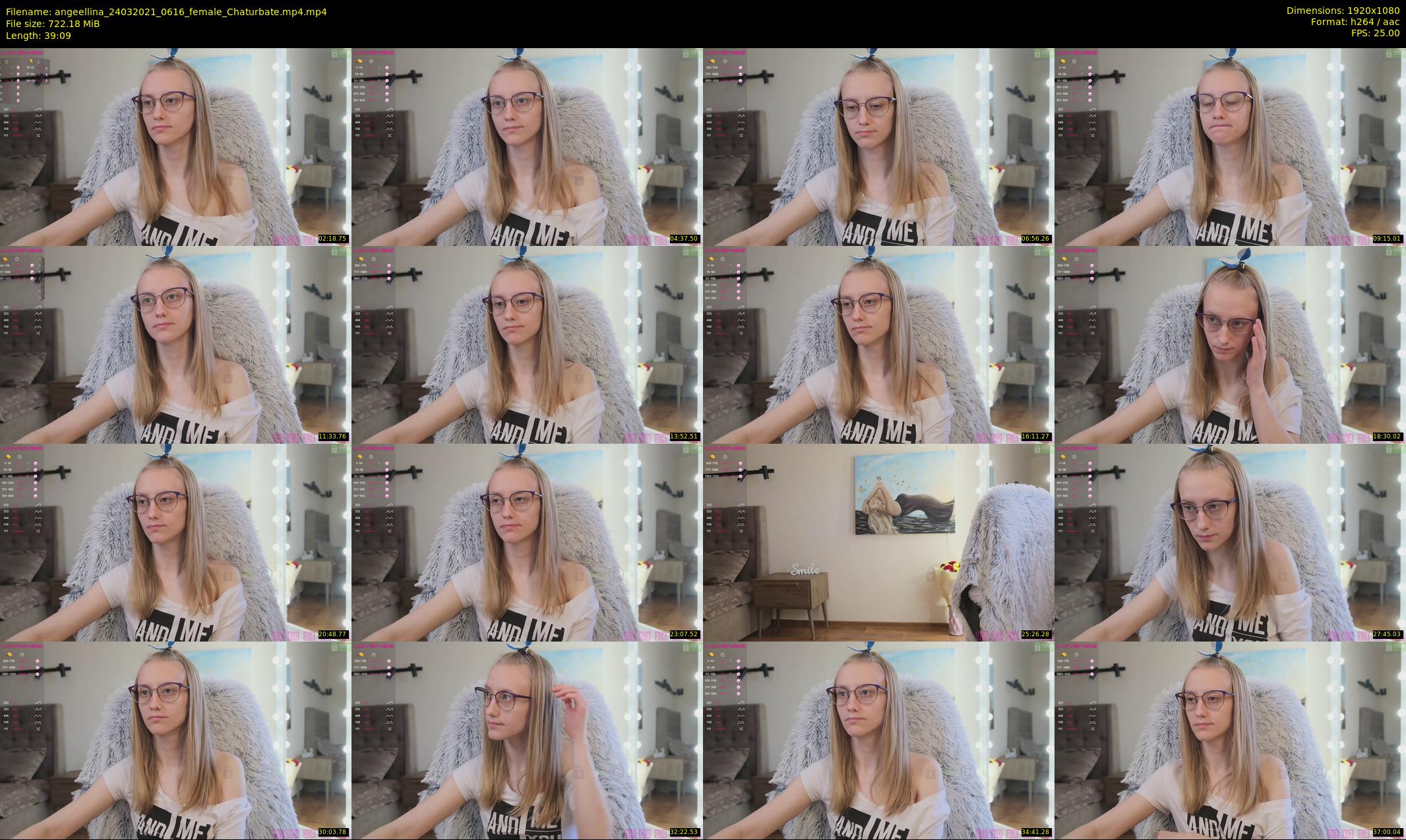 angeellina — 40 minute Chaturbate female cam show recording, 1080p, Mar 24, 2021