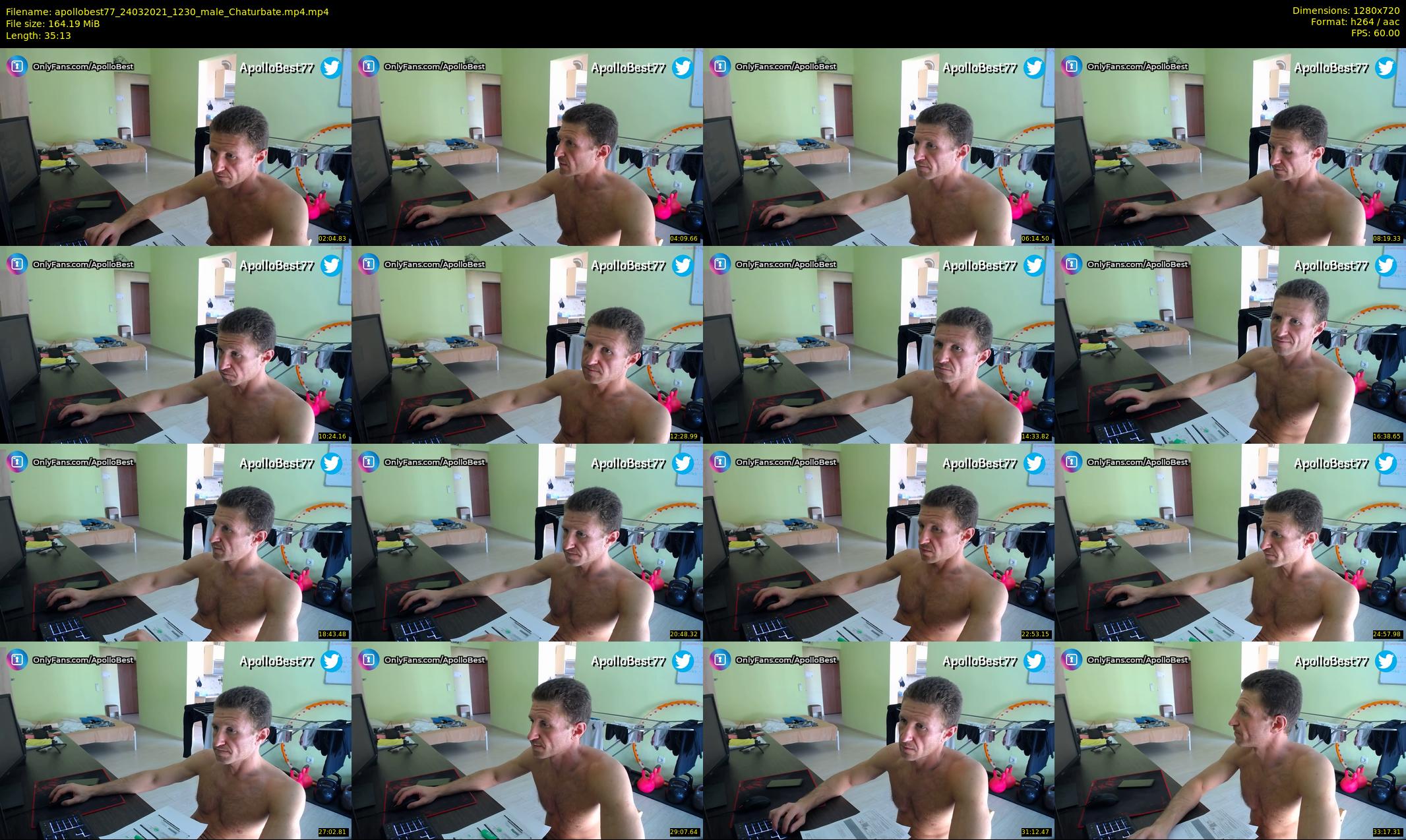 apollobest77 — 36 minute Chaturbate male cam show recording, 720p, Mar 24, 2021
