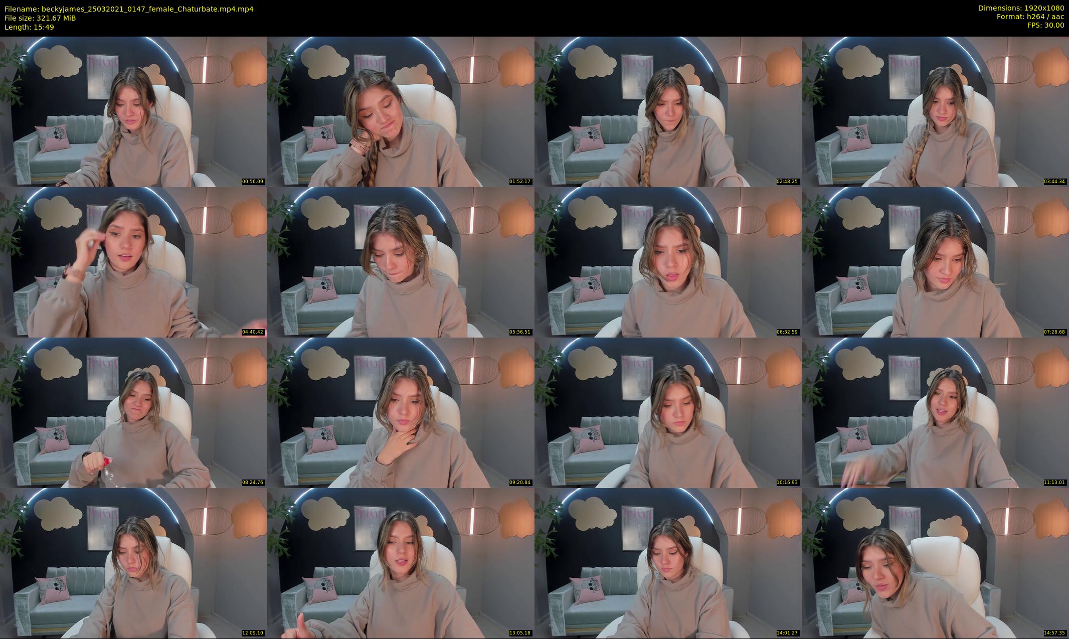 beckyjames — 16 minute Chaturbate female cam show recording, 1080p, Mar 25, 2021