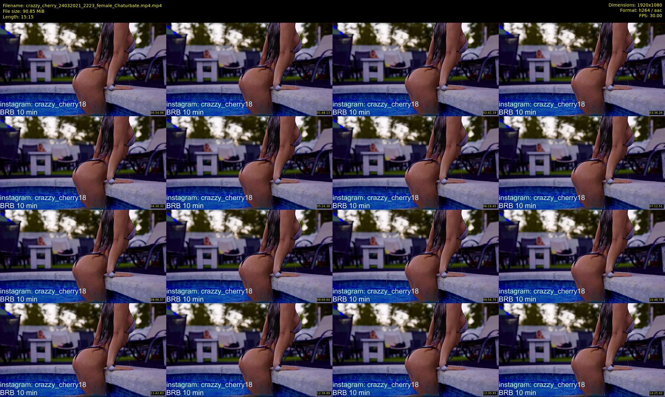 crazzy_cherry — 16 minute Chaturbate female cam show recording, 1080p, Mar 24, 2021