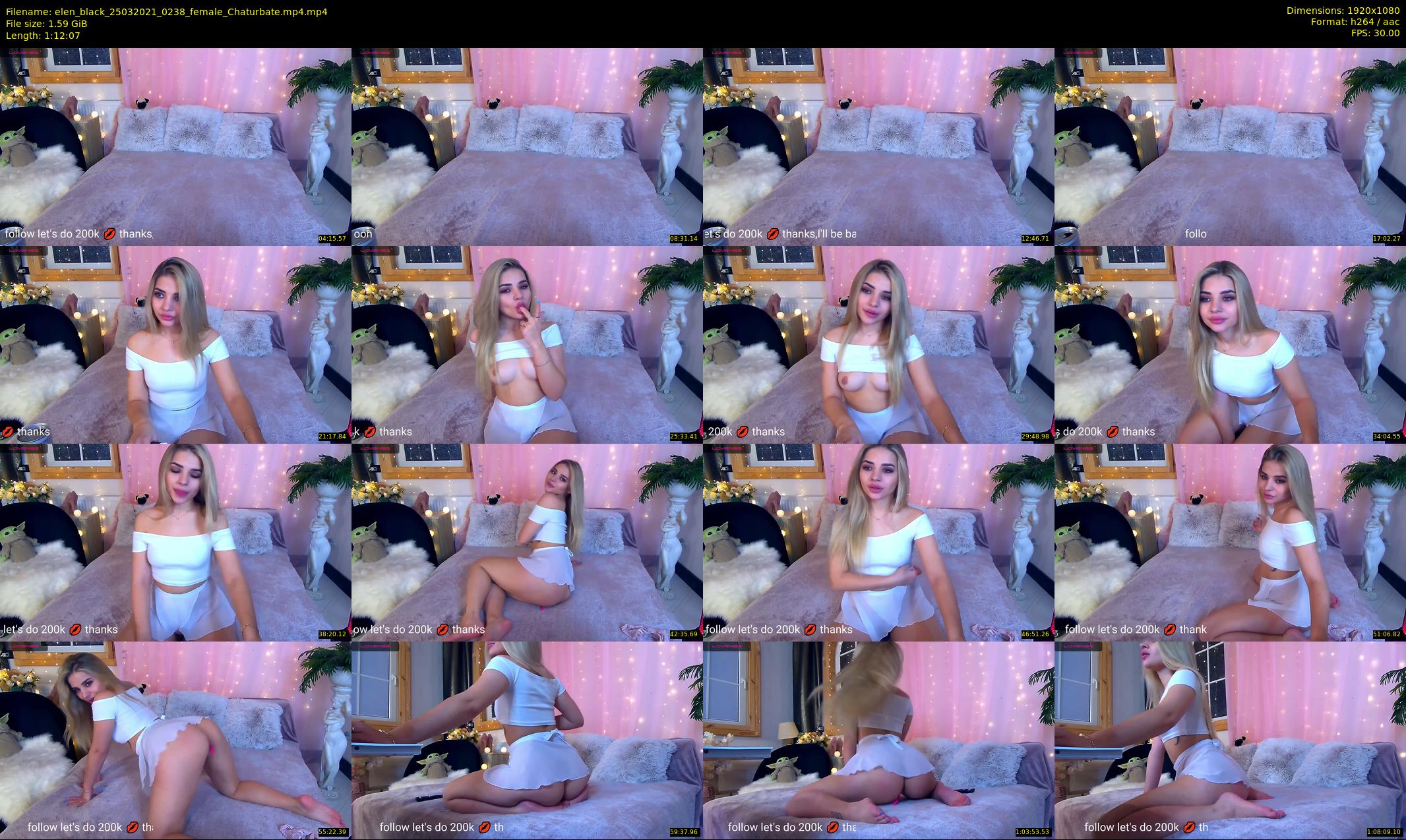 elen_black — 73 minute Chaturbate female cam show recording, 1080p, Mar 25, 2021