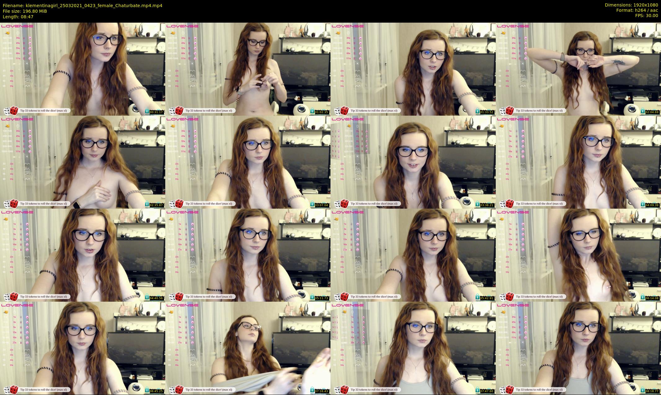 klementinagirl — 9 minute Chaturbate female cam show recording, 1080p, Mar 25, 2021