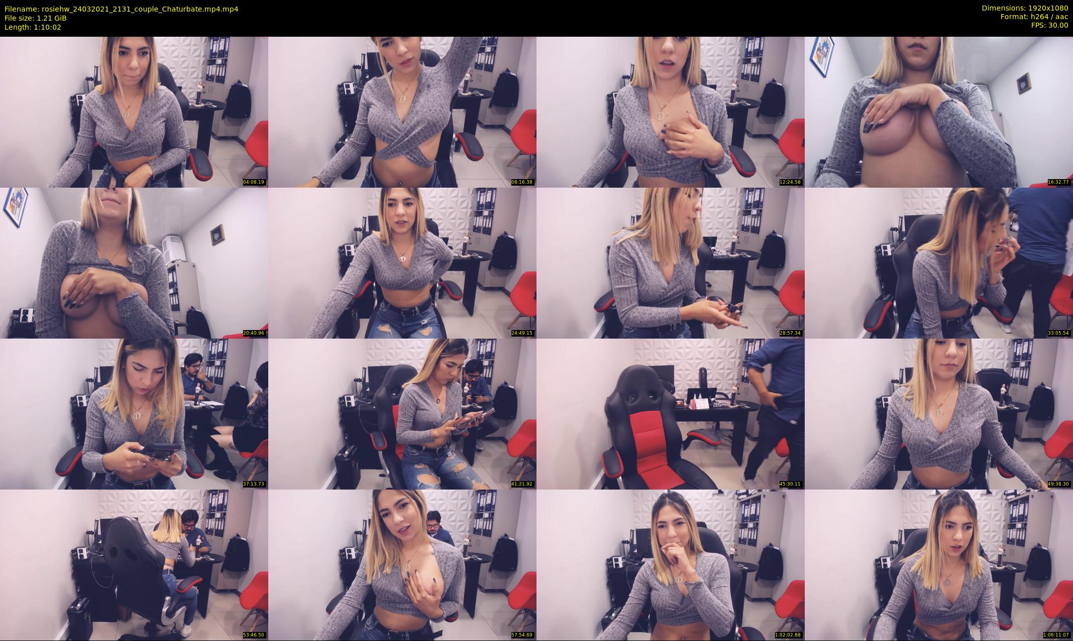 rosiehw — 71 minute Chaturbate couple cam show recording, 1080p, Mar 24, 2021