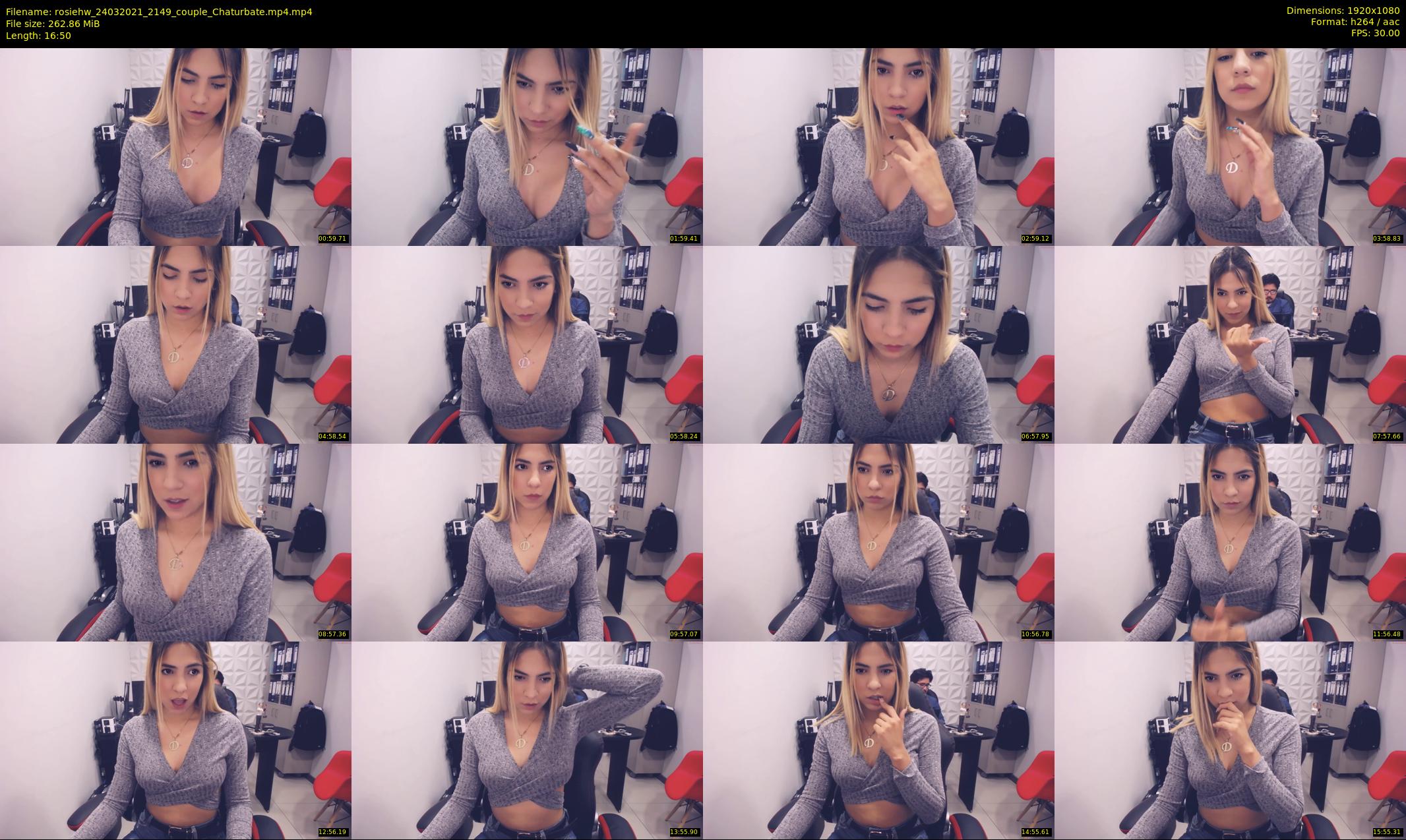 rosiehw — 17 minute Chaturbate couple cam show recording, 1080p, Mar 24, 2021