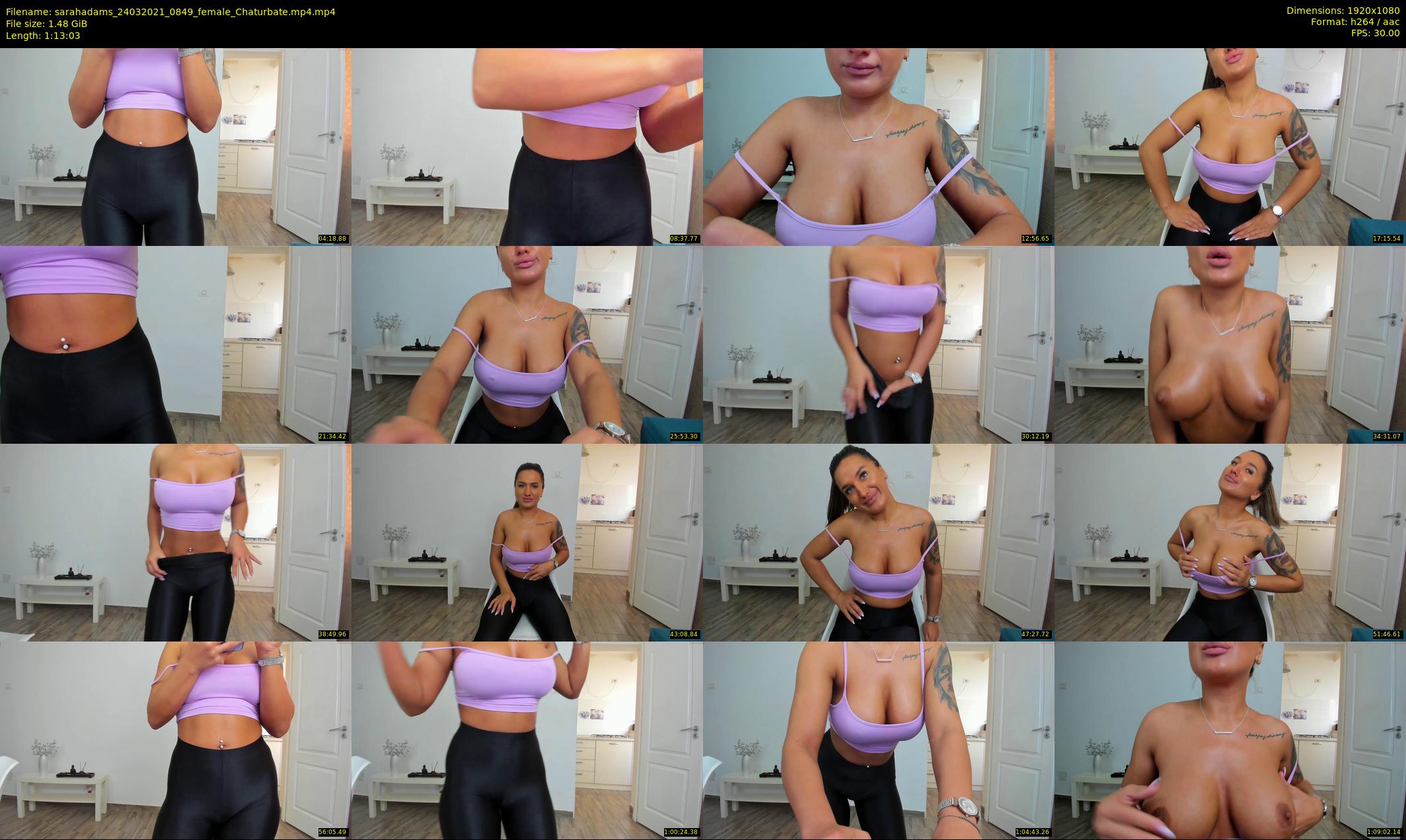 sarahadams — 74 minute Chaturbate female cam show recording, 1080p, Mar 24, 2021