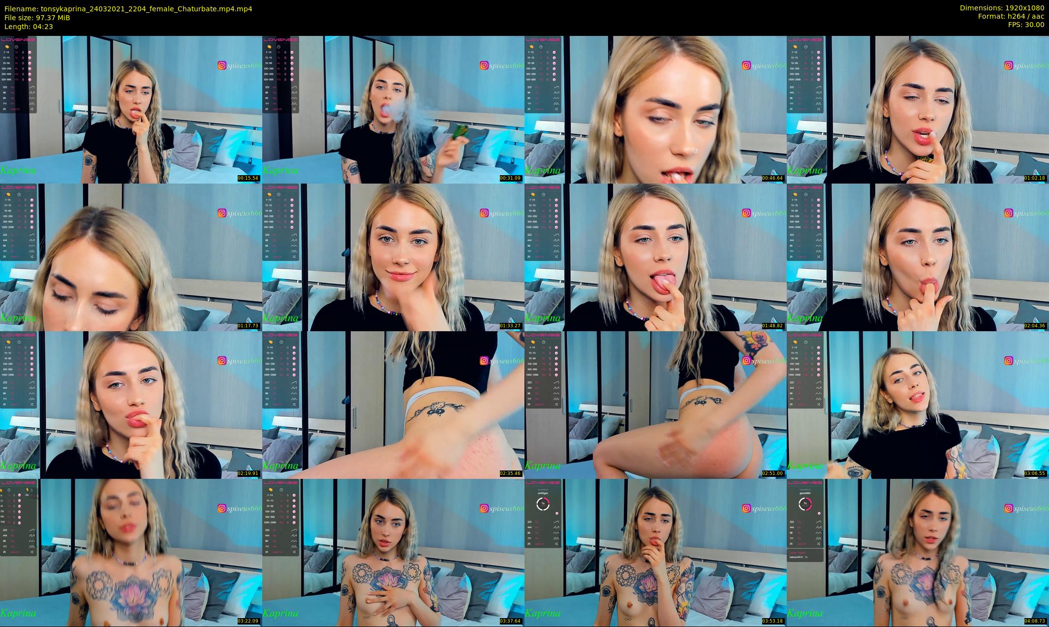 tonsykaprina — 5 minute Chaturbate couple cam show recording, 1080p, Mar 24, 2021