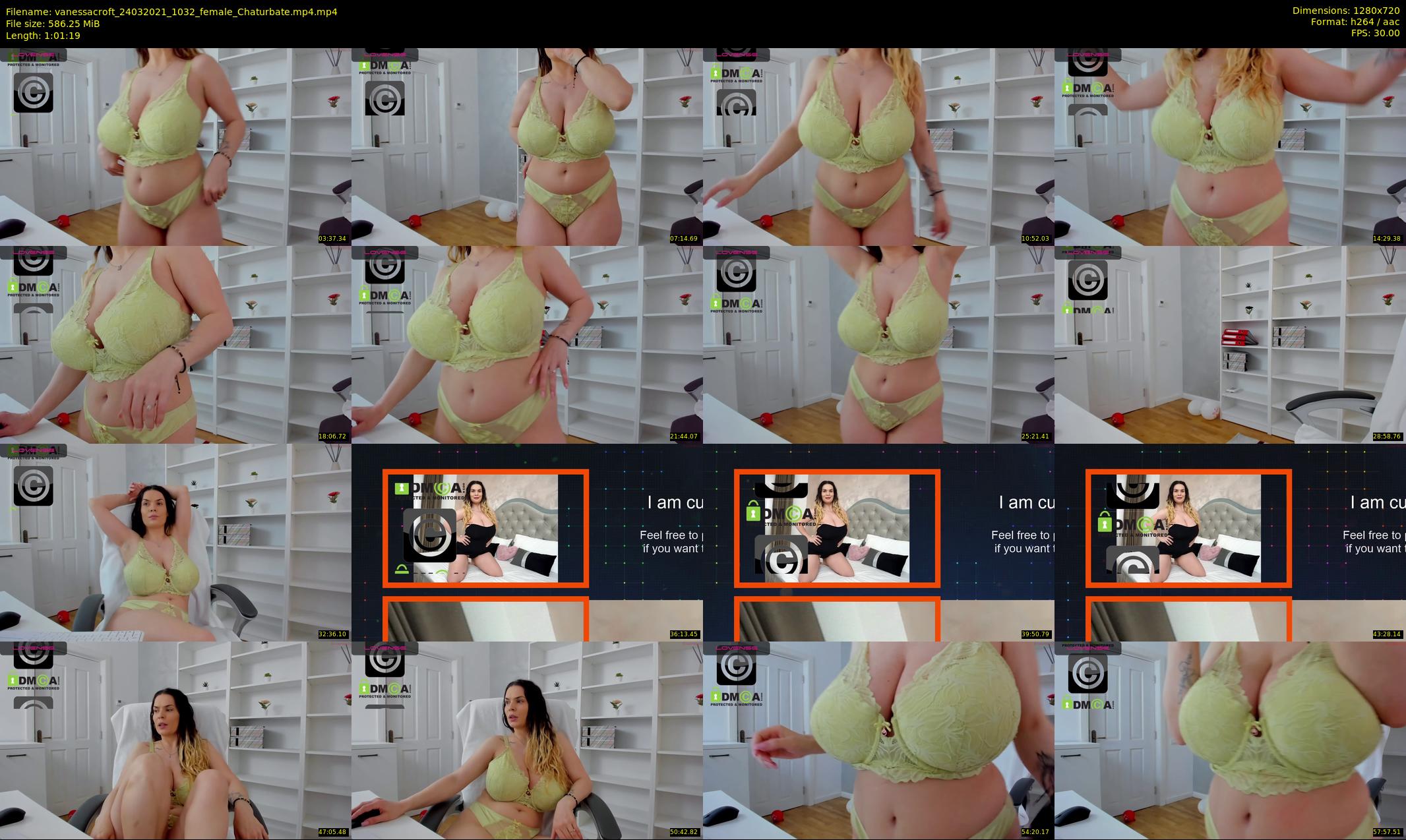 vanessacroft — 62 minute Chaturbate female cam show recording, 720p, Mar 24, 2021