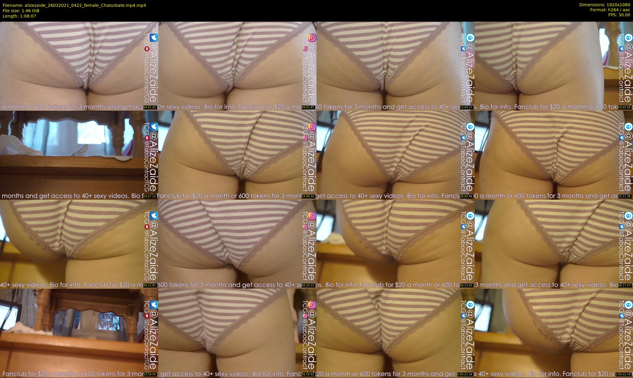 alizezaide — 69 minute Chaturbate female cam show recording, 1080p, Mar 26, 2021