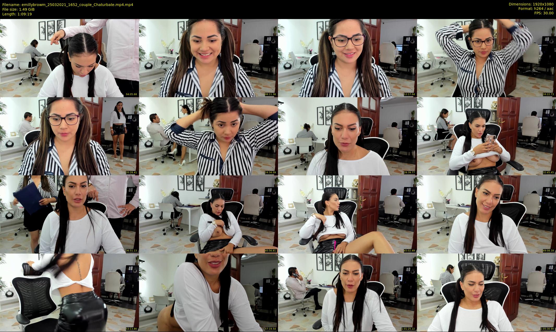 emillybrowm — 70 minute Chaturbate couple cam show recording, 1080p, Mar 25, 2021