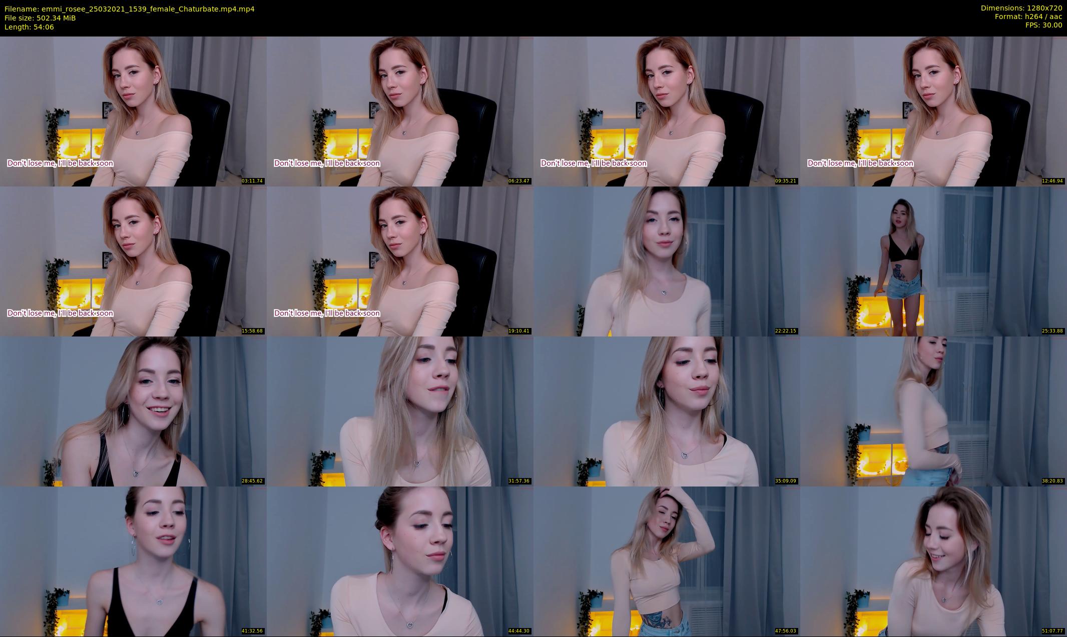 emmi_rosee — 55 minute Chaturbate female cam show recording, 720p, Mar 25, 2021