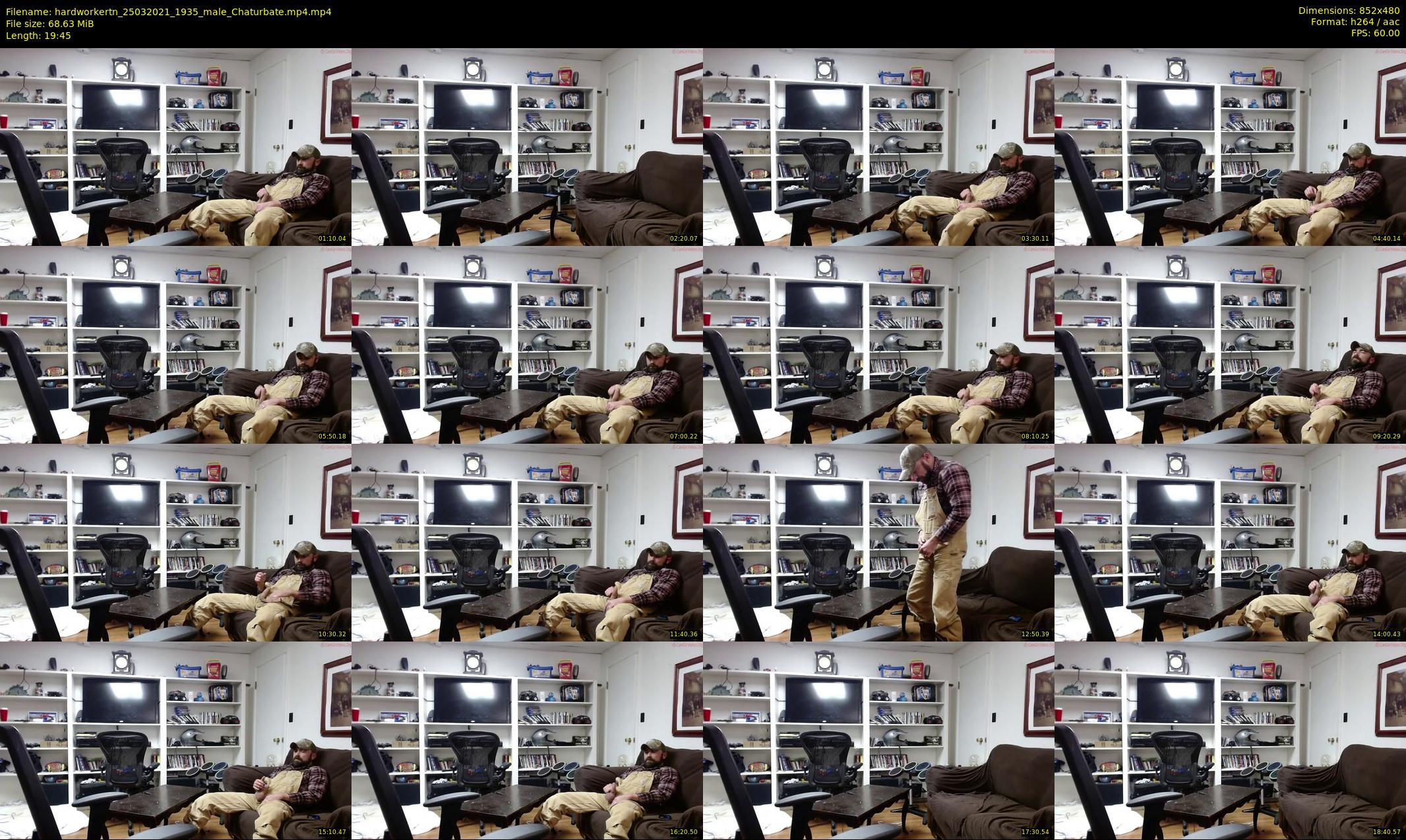 hardworkertn — 20 minute Chaturbate male cam show recording, 480p, Mar 25, 2021