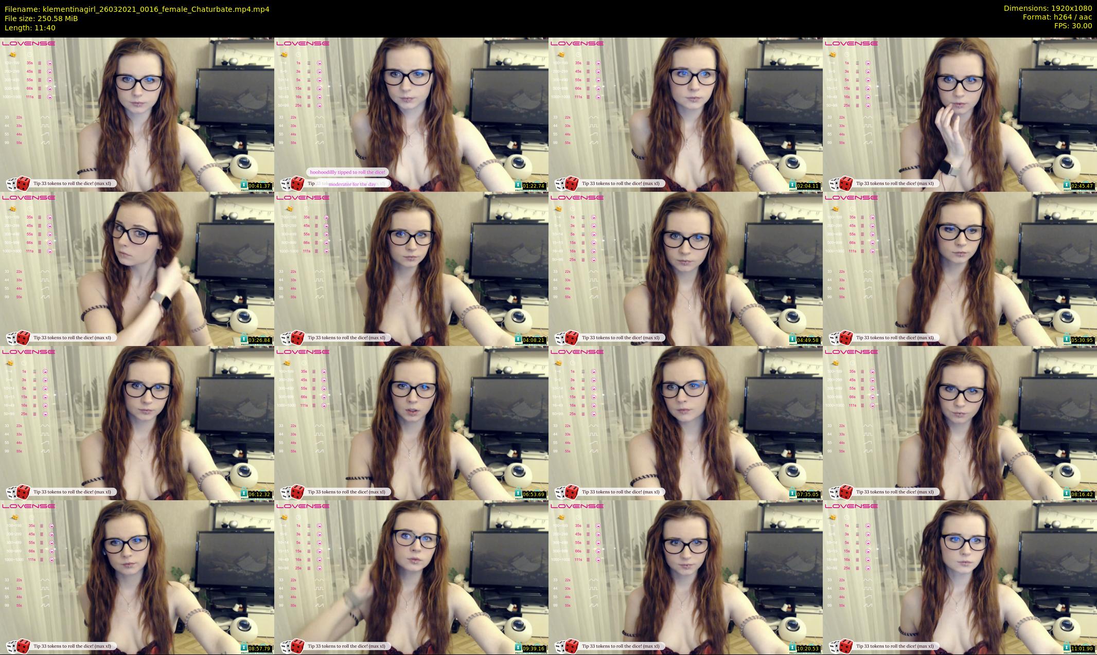 klementinagirl — 12 minute Chaturbate female cam show recording, 1080p, Mar 26, 2021