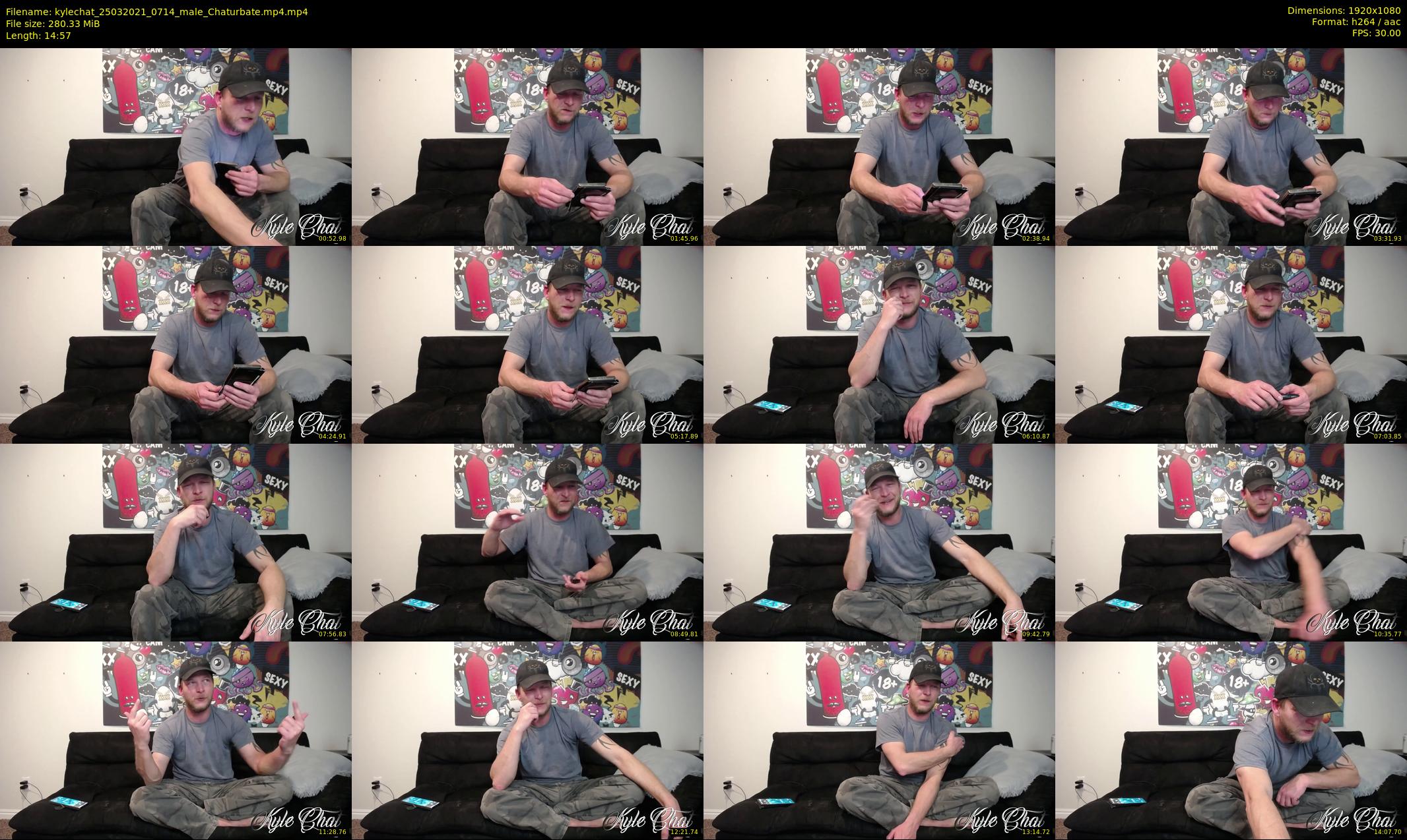 kylechat — 15 minute Chaturbate male cam show recording, 1080p, Mar 25, 2021