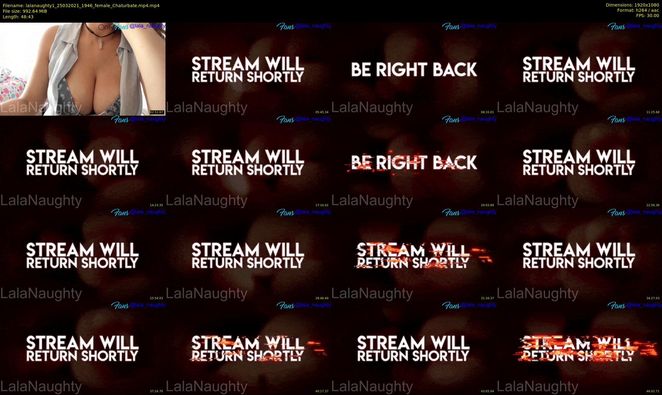 lalanaughty1 — 49 minute Chaturbate female cam show recording, 1080p, Mar 25, 2021
