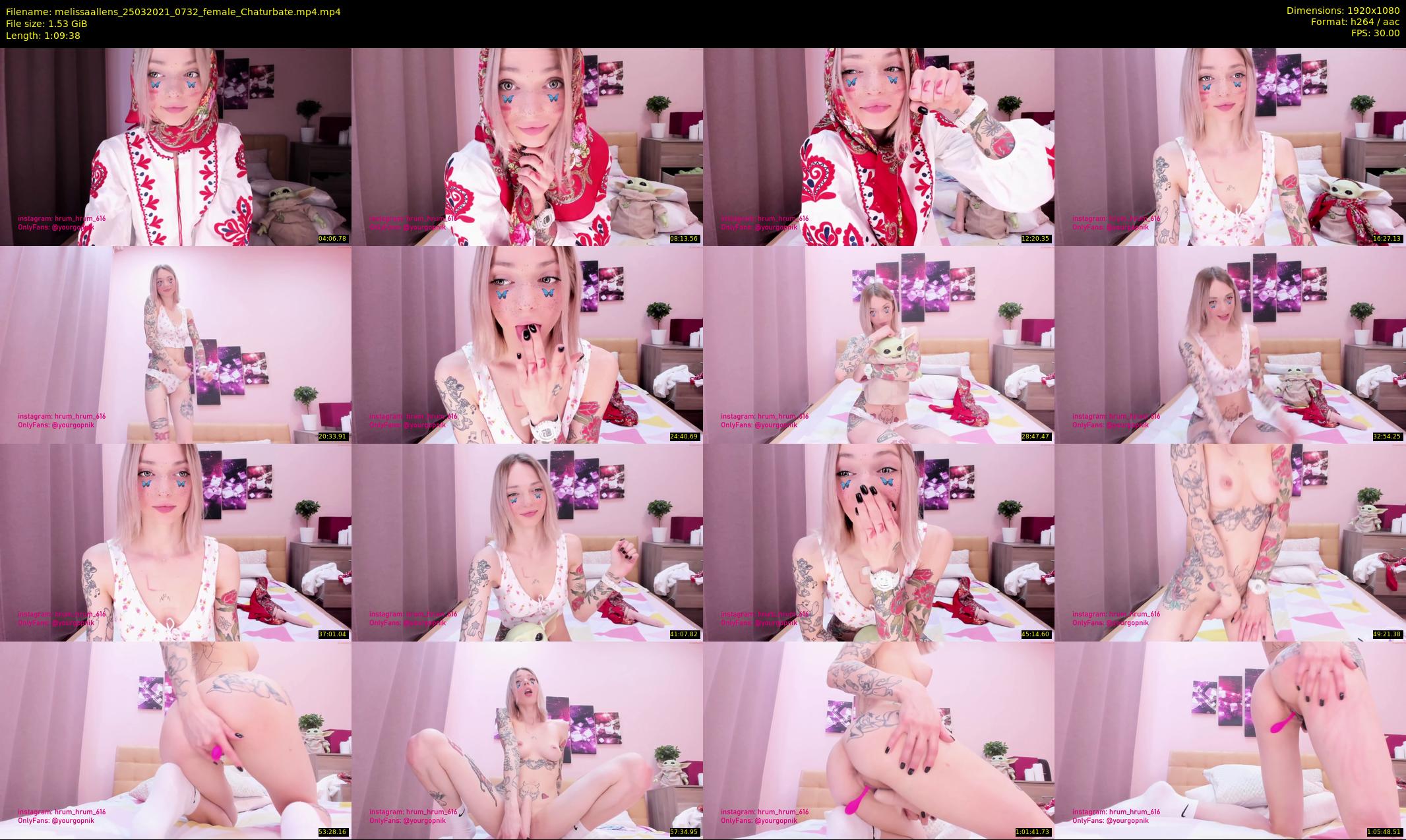 melissaallens — 70 minute Chaturbate female cam show recording, 1080p, Mar 25, 2021