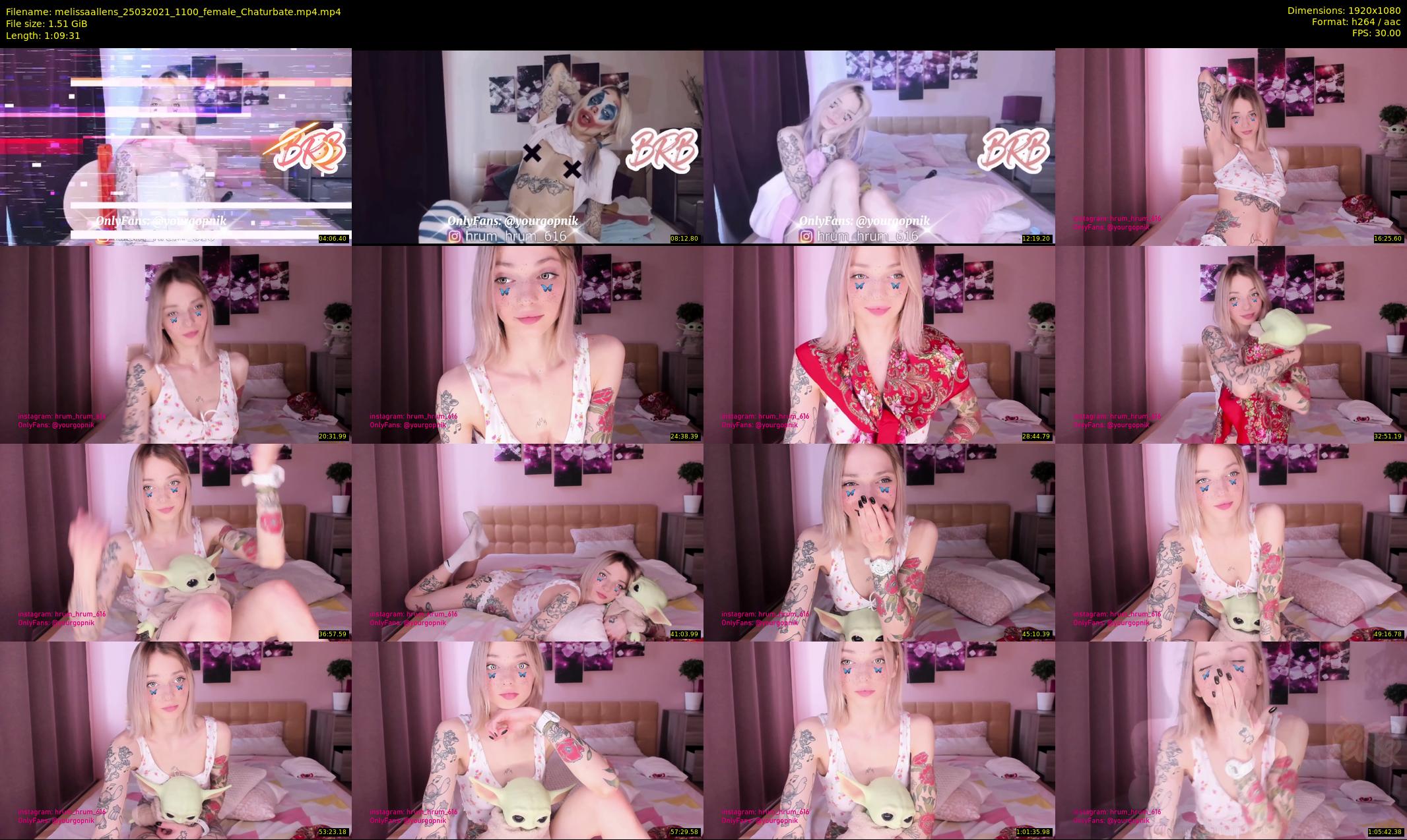 melissaallens — 70 minute Chaturbate female cam show recording, 1080p, Mar 25, 2021