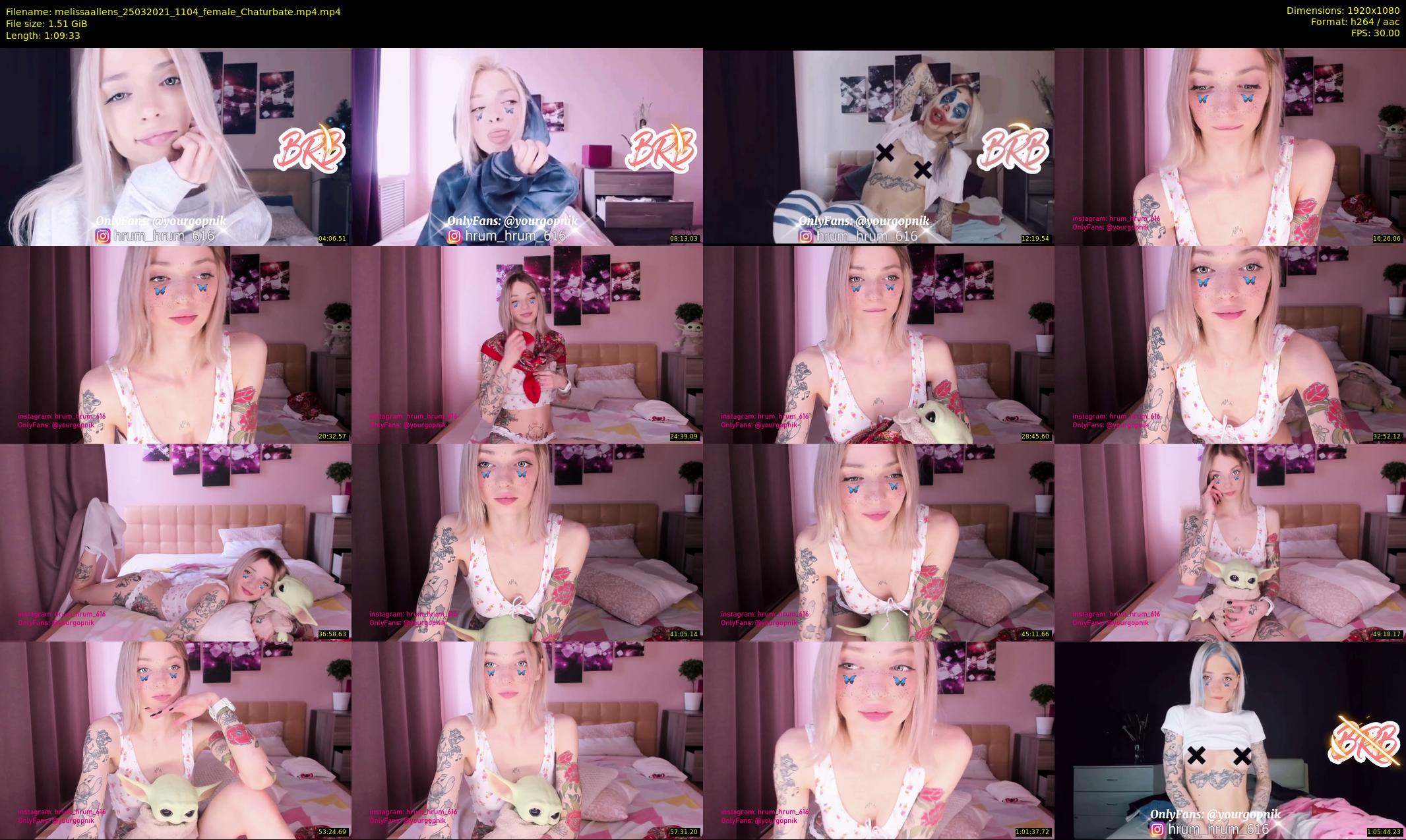 melissaallens — 70 minute Chaturbate female cam show recording, 1080p, Mar 25, 2021