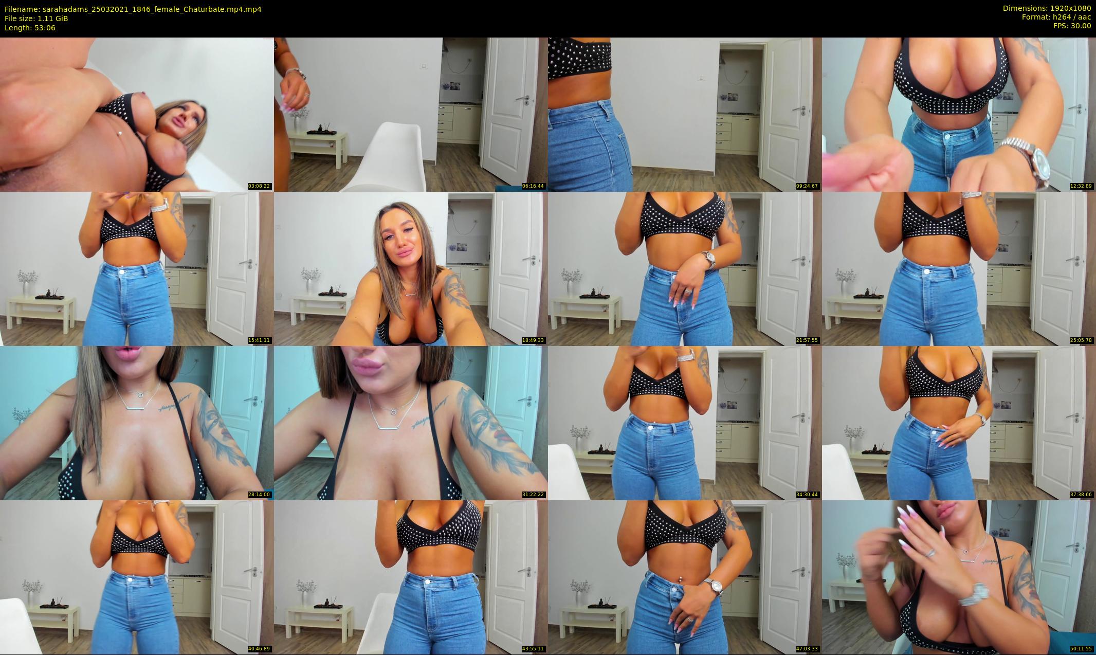 sarahadams — 54 minute Chaturbate female cam show recording, 1080p, Mar 25, 2021