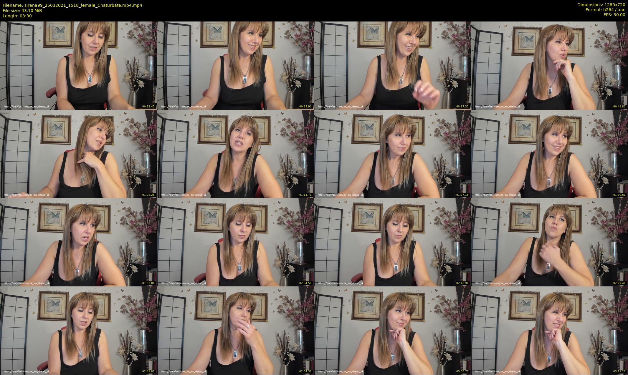 sirena99 — 4 minute Chaturbate female cam show recording, 720p, Mar 25, 2021