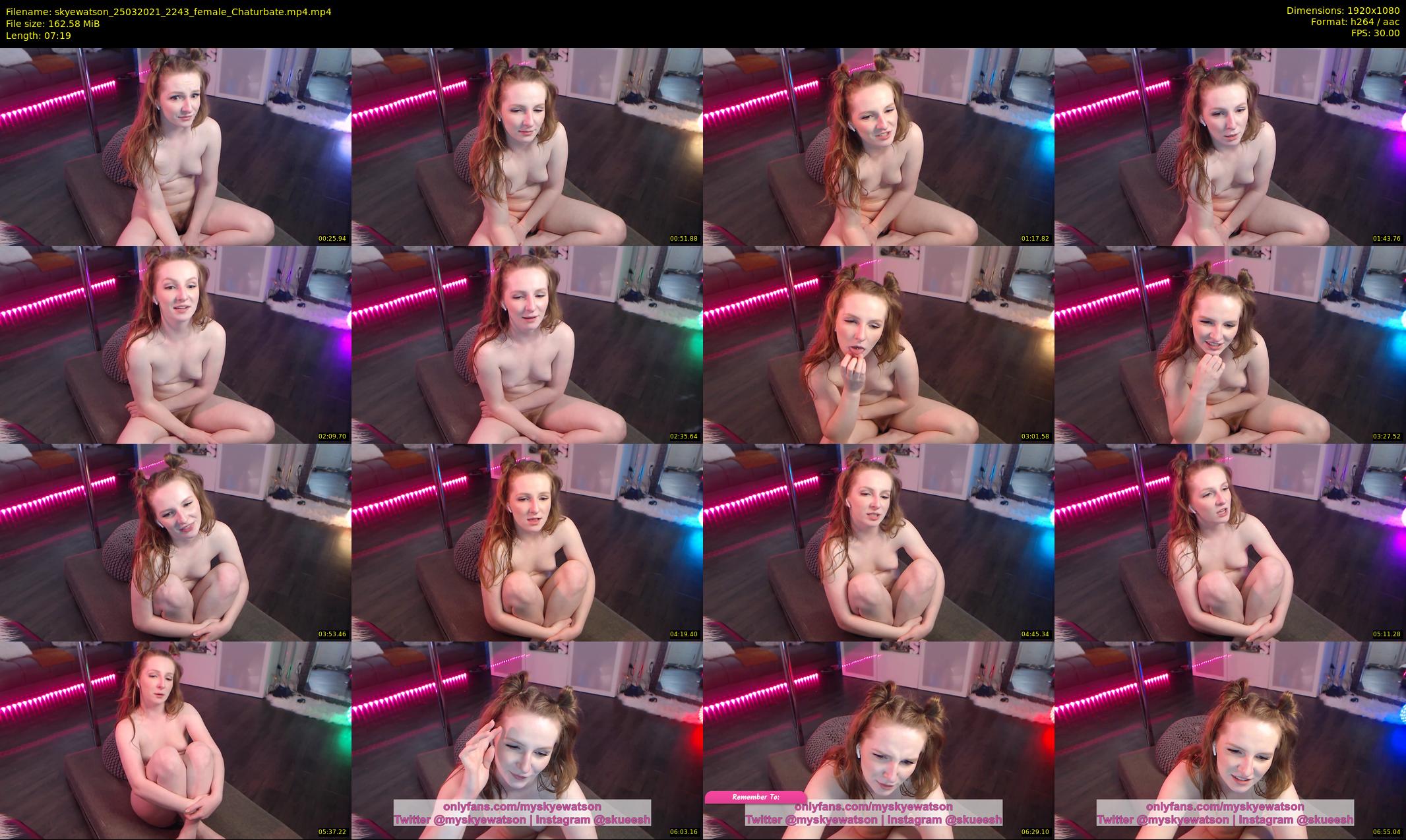 skyewatson — 8 minute Chaturbate female cam show recording, 1080p, Mar 25, 2021
