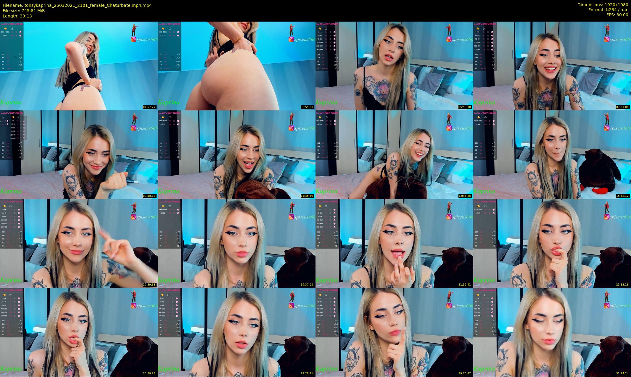 tonsykaprina — 34 minute Chaturbate couple cam show recording, 1080p, Mar 25, 2021