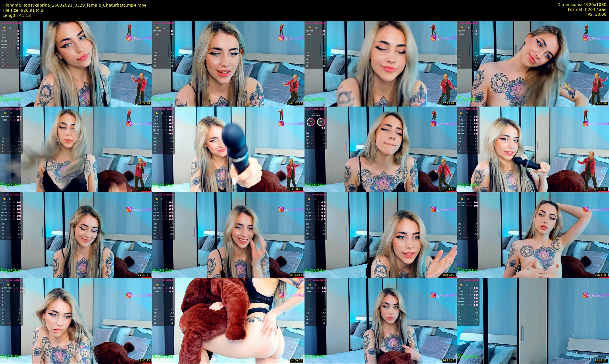 tonsykaprina — 42 minute Chaturbate couple cam show recording, 1080p, Mar 26, 2021