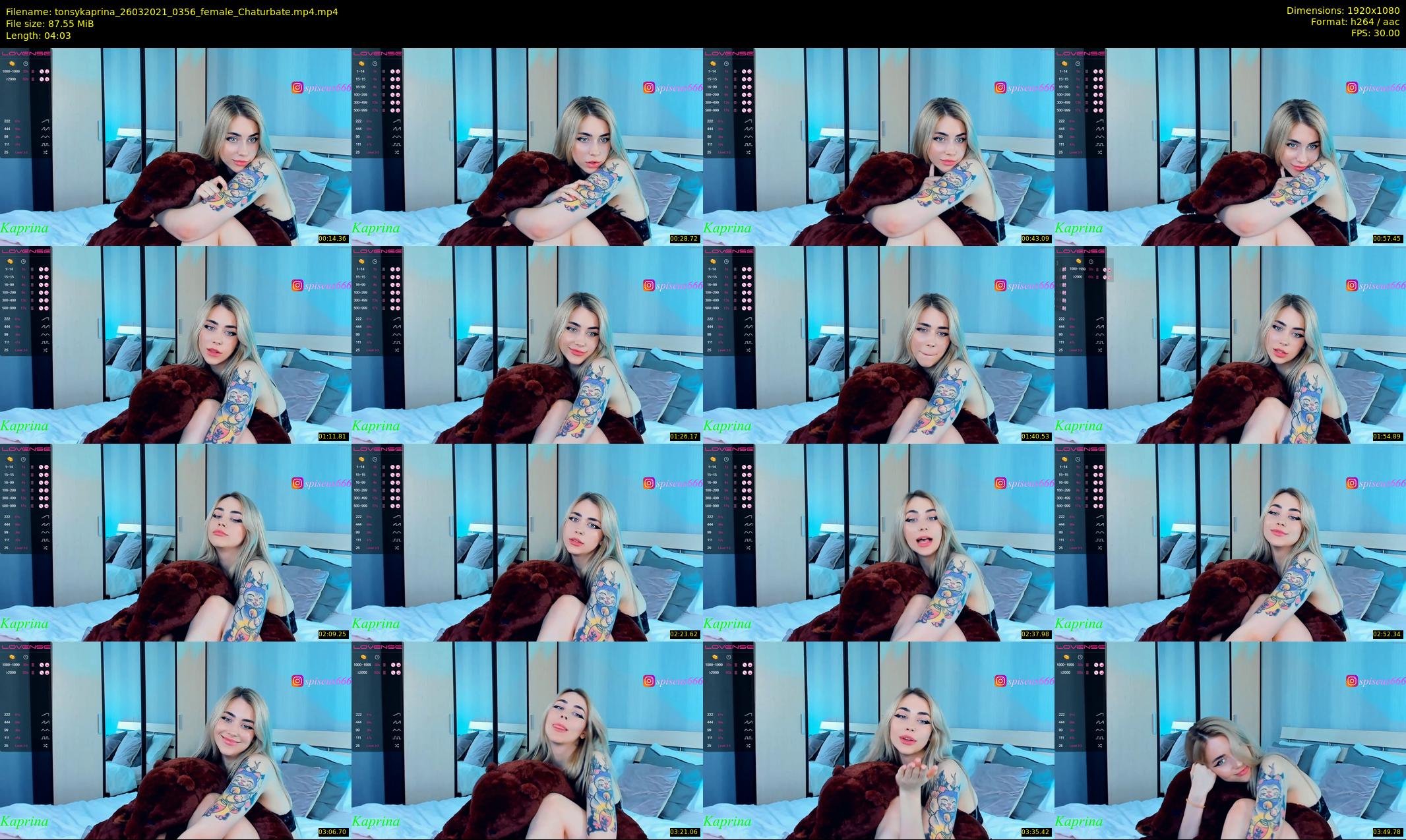 tonsykaprina — 5 minute Chaturbate couple cam show recording, 1080p, Mar 26, 2021