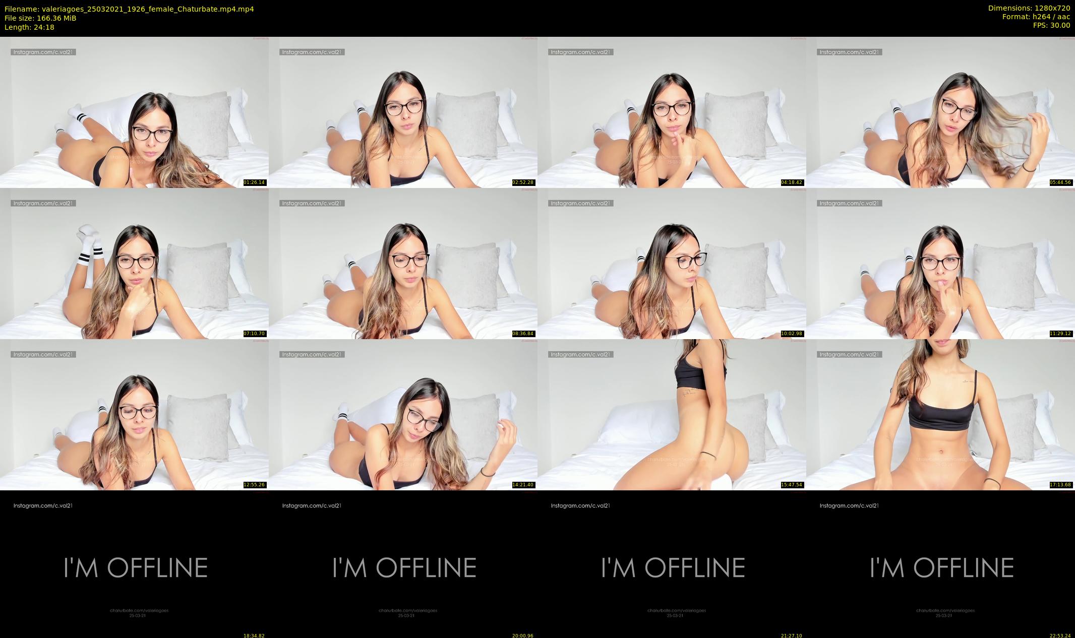 valeriagoes — 25 minute Chaturbate female cam show recording, 720p, Mar 25, 2021