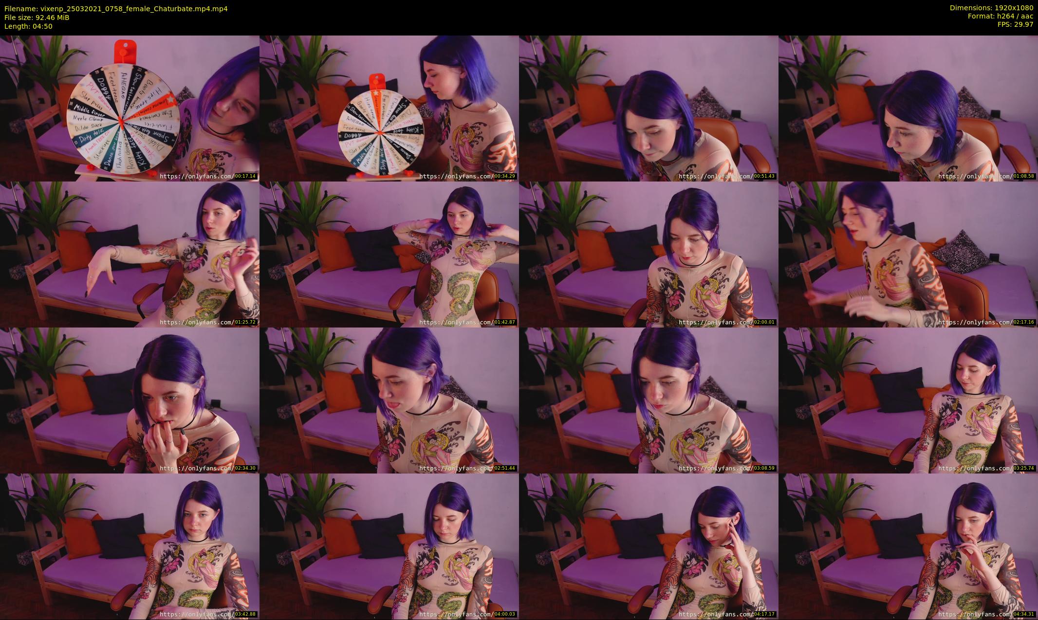 vixenp — 5 minute Chaturbate female cam show recording, 1080p, Mar 25, 2021