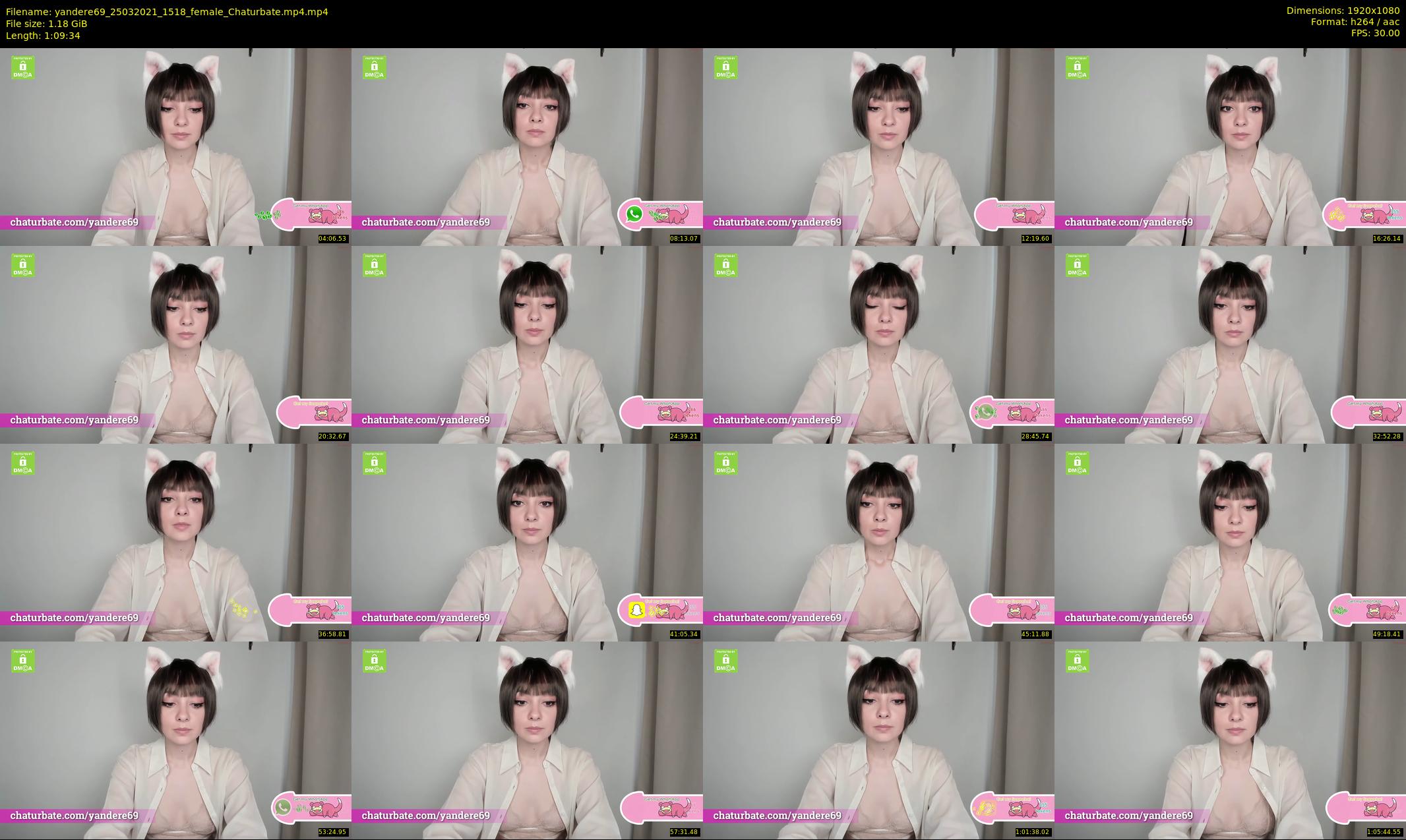 yandere69 — 70 minute Chaturbate female cam show recording, 1080p, Mar 25, 2021