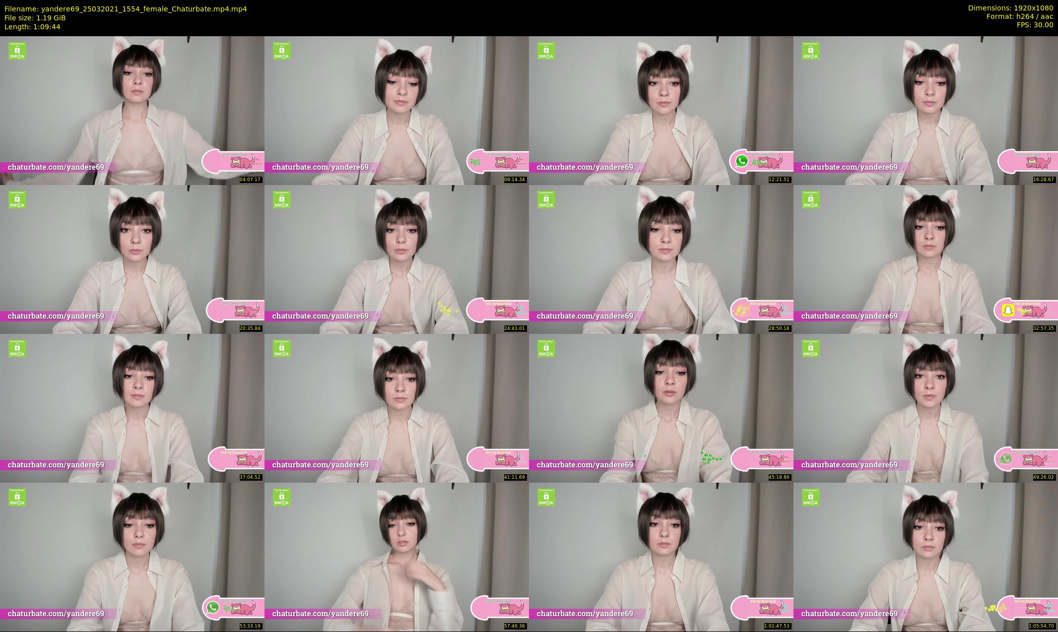 yandere69 — 70 minute Chaturbate female cam show recording, 1080p, Mar 25, 2021