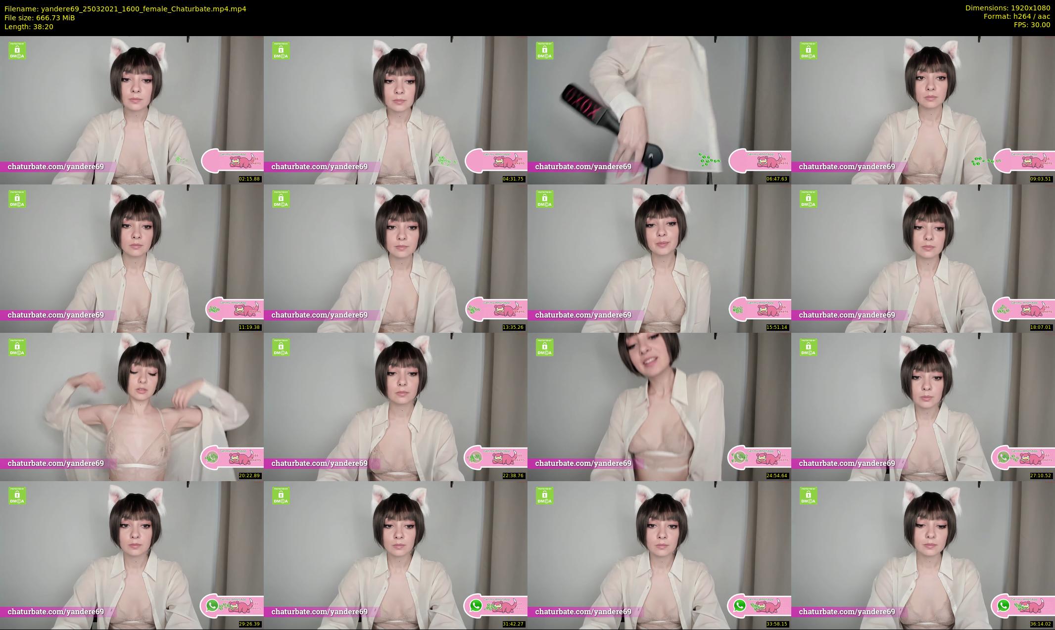 yandere69 — 39 minute Chaturbate female cam show recording, 1080p, Mar 25, 2021