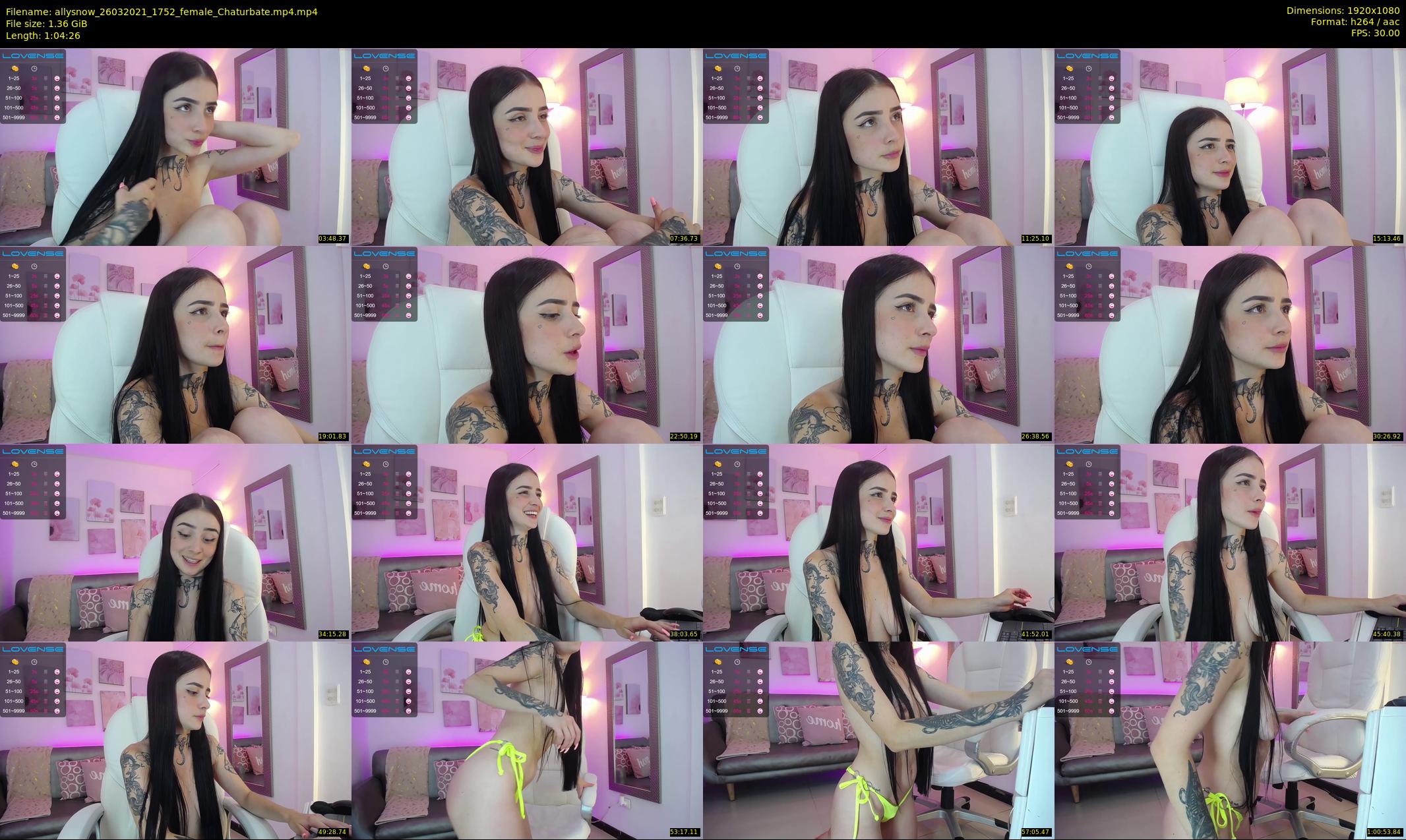 allysnow — 65 minute Chaturbate female cam show recording, 1080p, Mar 26, 2021