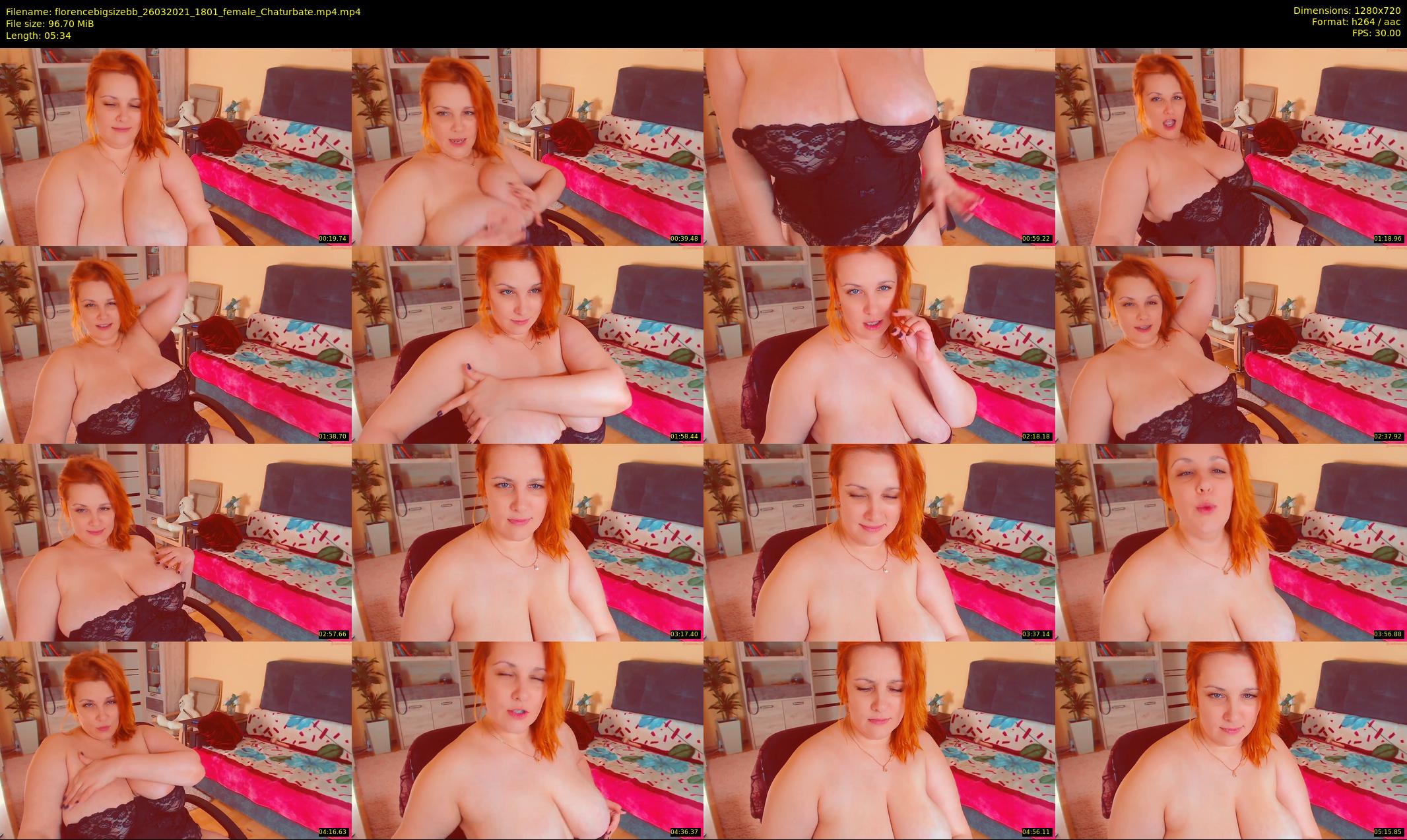 florencebigsizebb — 6 minute Chaturbate female cam show recording, 720p, Mar 26, 2021
