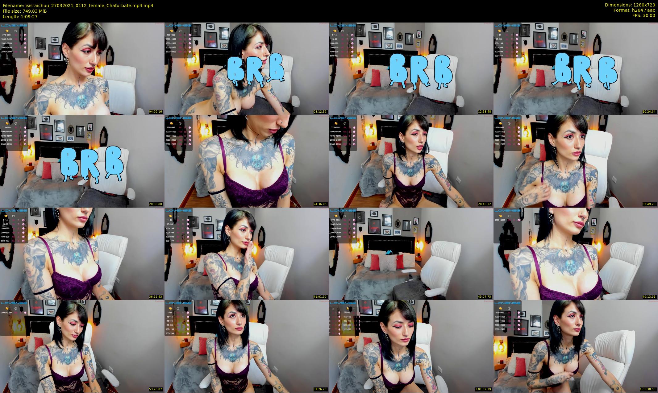 isisraichuu — 70 minute Chaturbate female cam show recording, 720p, Mar 27, 2021