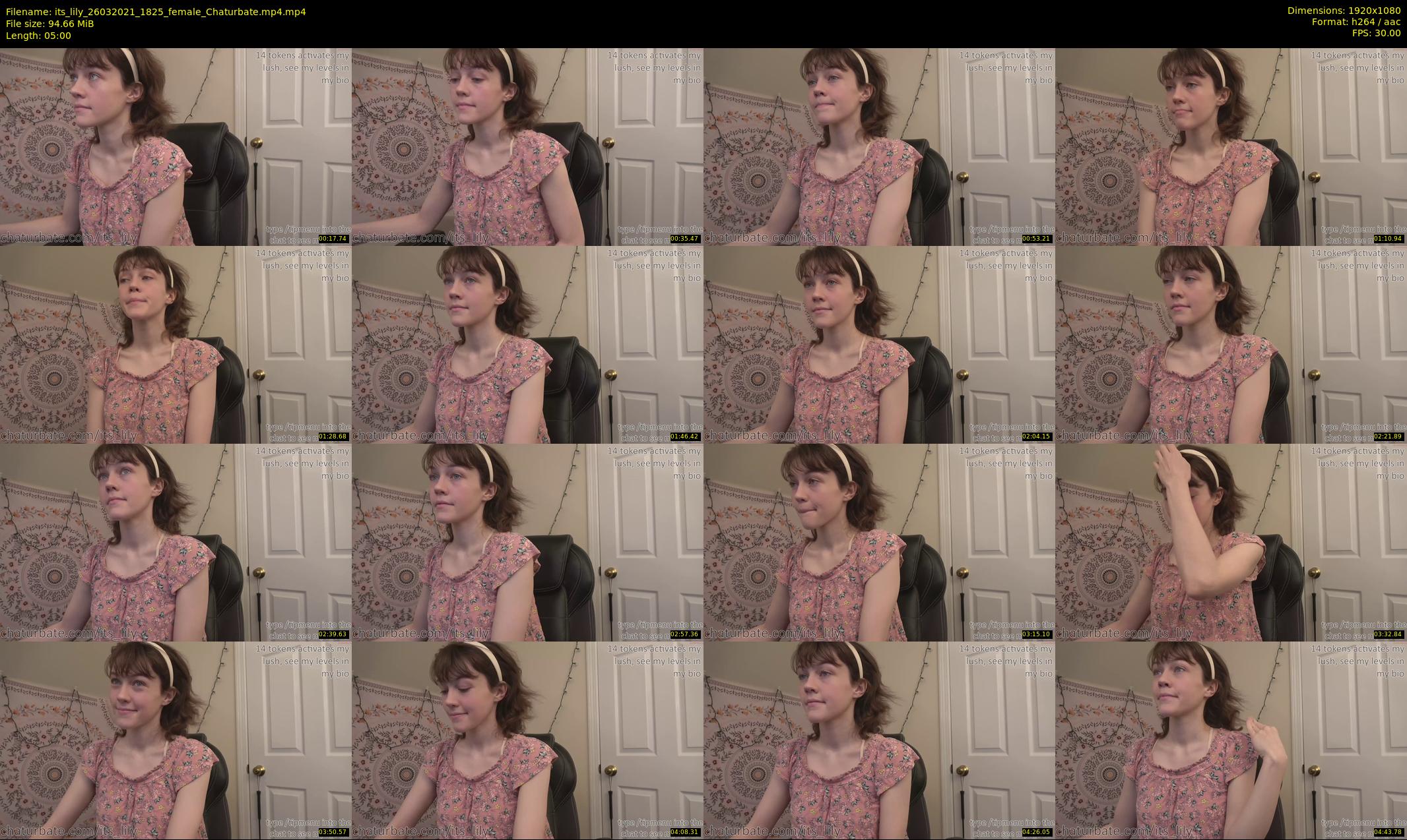its_lily — 5 minute Chaturbate female cam show recording, 1080p, Mar 26, 2021