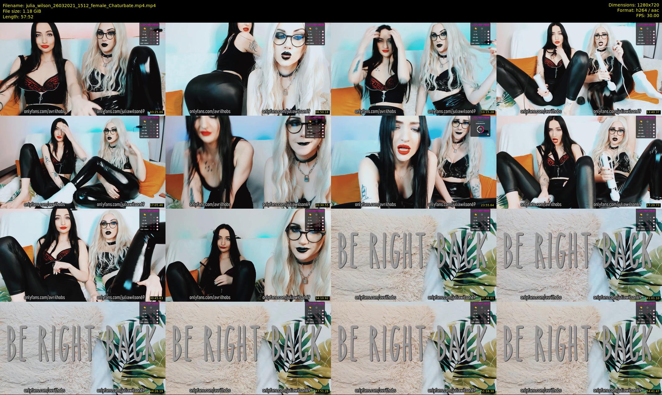 julia_wilson — 58 minute Chaturbate female cam show recording, 720p, Mar 26, 2021