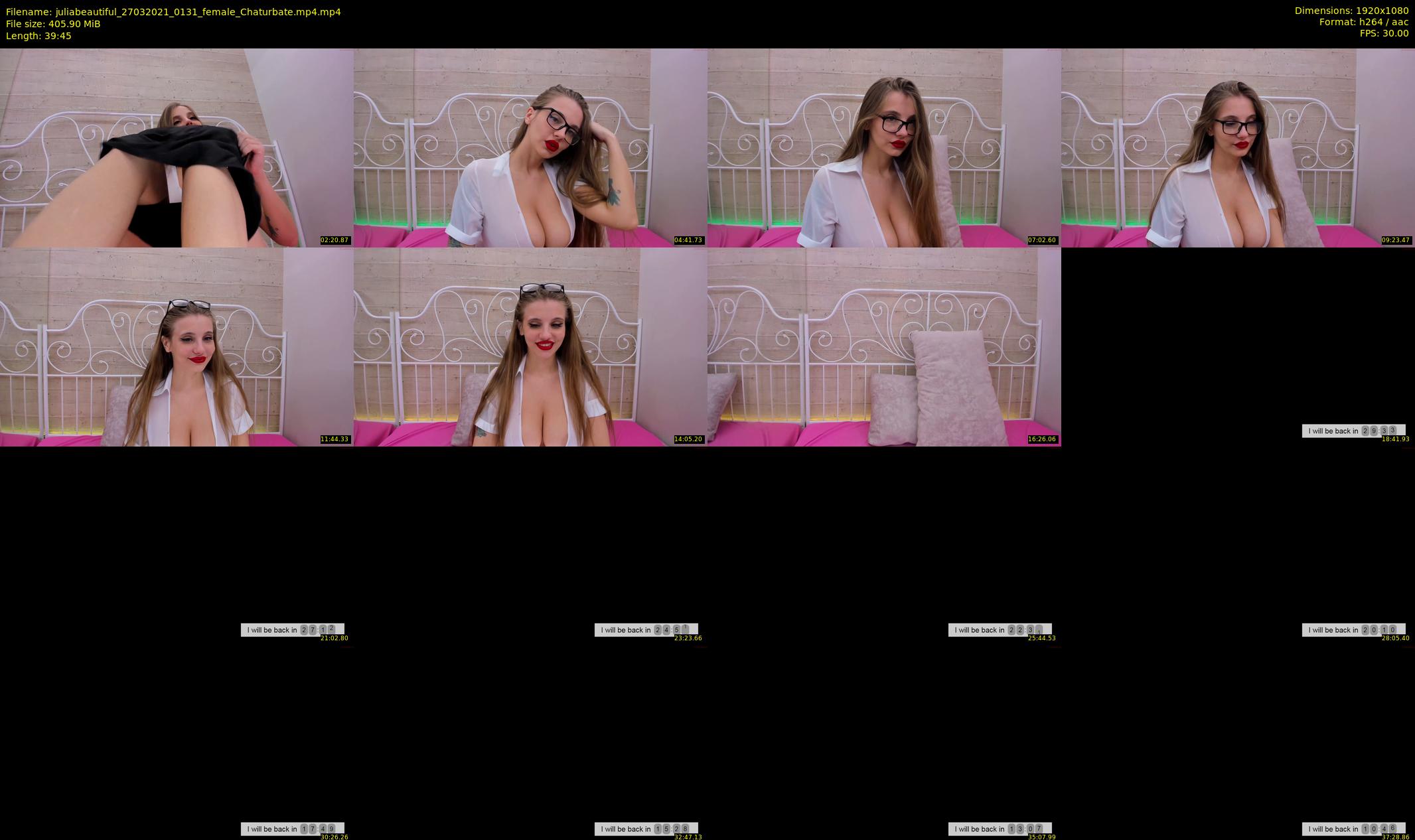 juliabeautiful — 40 minute Chaturbate female cam show recording, 1080p, Mar 27, 2021