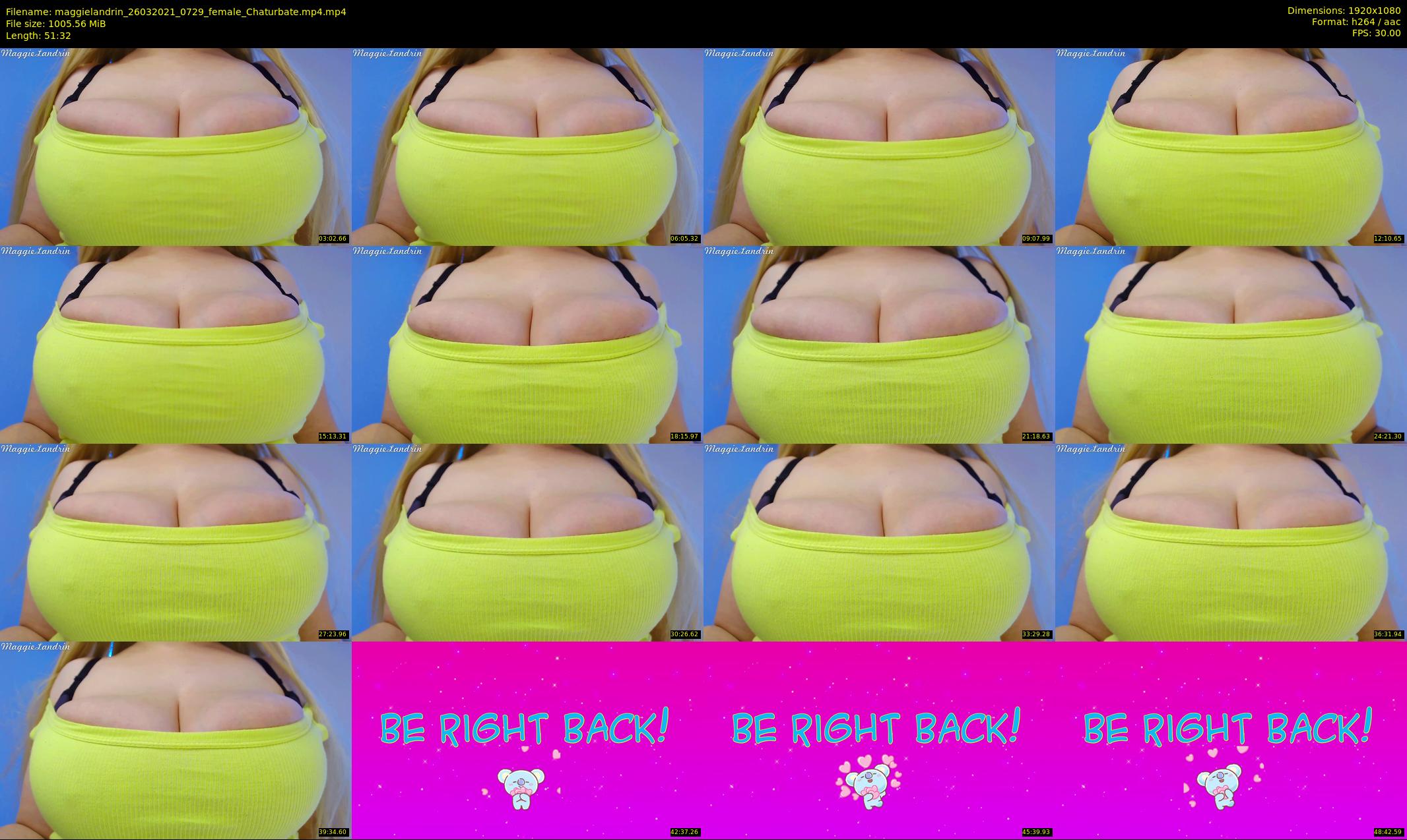maggielandrin — 52 minute Chaturbate female cam show recording, 1080p, Mar 26, 2021