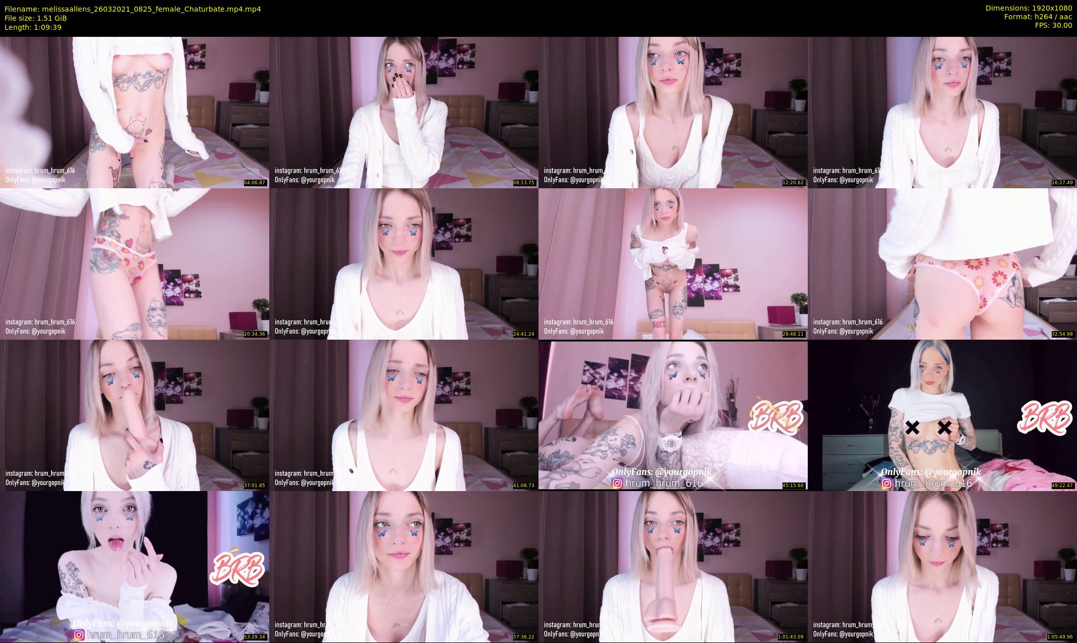 melissaallens — 70 minute Chaturbate female cam show recording, 1080p, Mar 26, 2021
