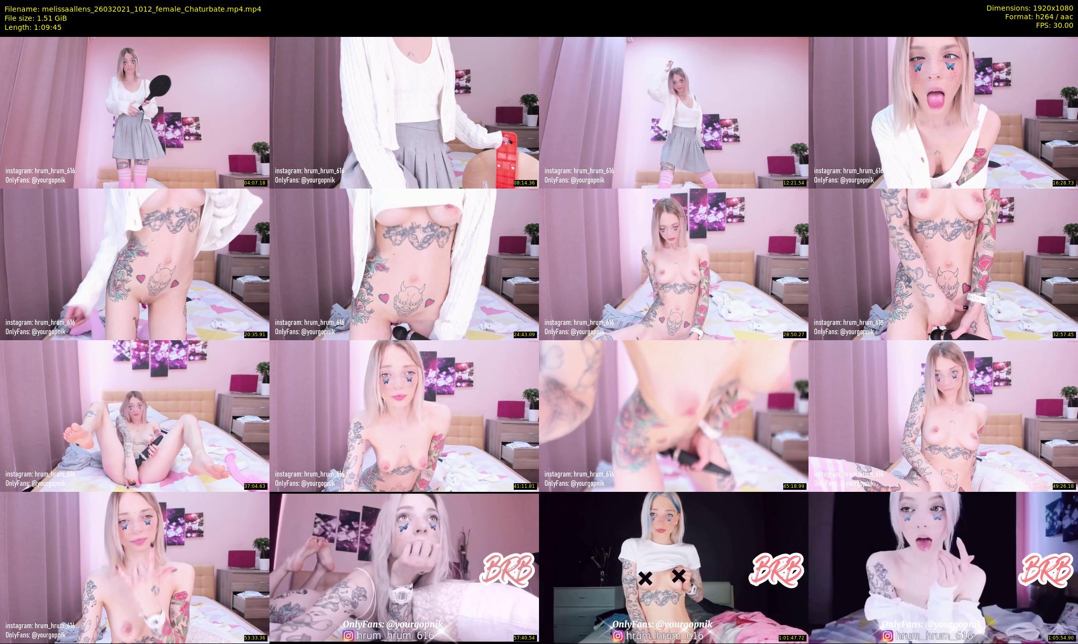 melissaallens — 70 minute Chaturbate female cam show recording, 1080p, Mar 26, 2021