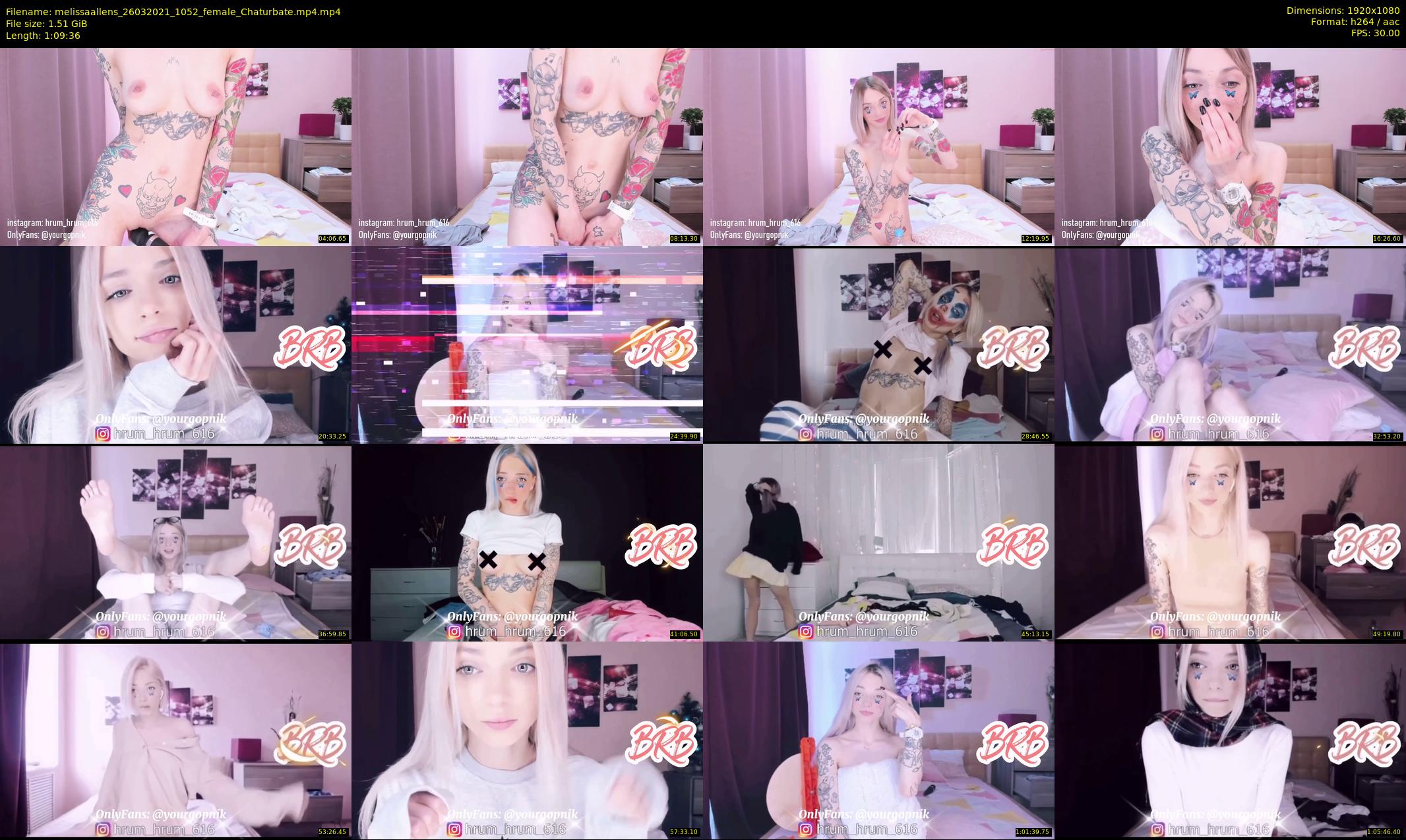 melissaallens — 70 minute Chaturbate female cam show recording, 1080p, Mar 26, 2021