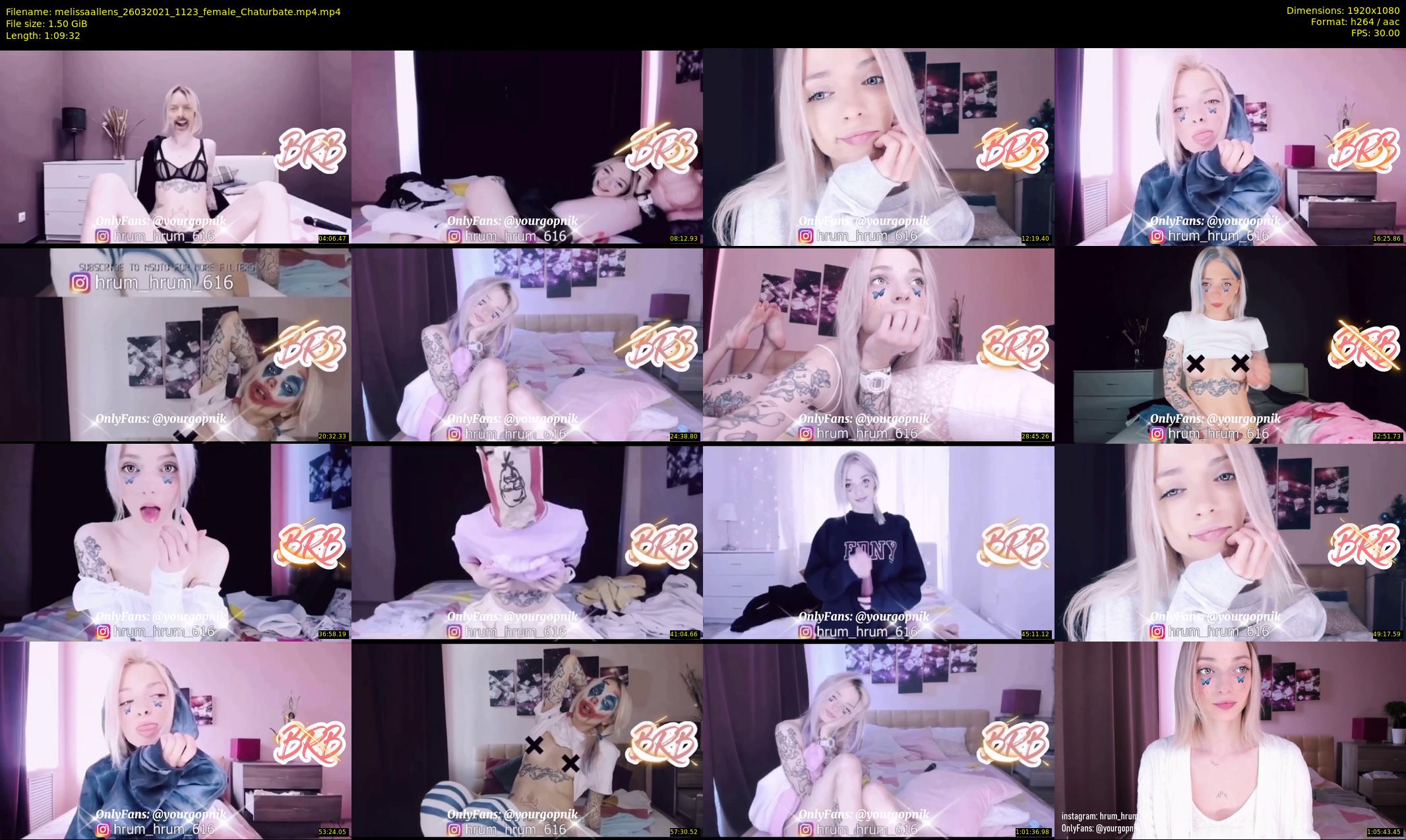 melissaallens — 70 minute Chaturbate female cam show recording, 1080p, Mar 26, 2021