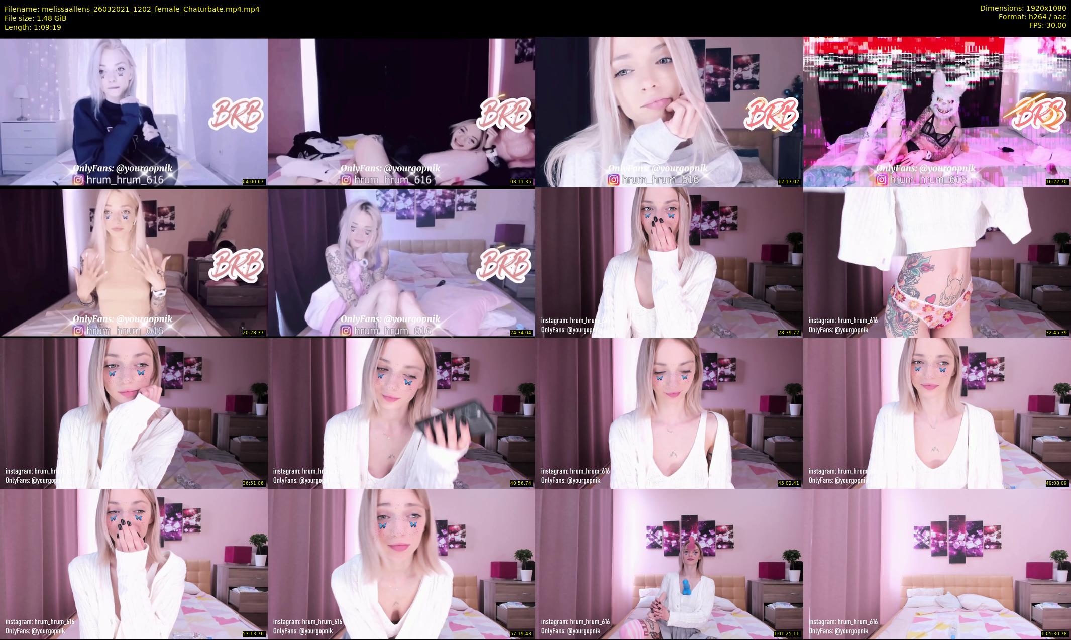 melissaallens — 70 minute Chaturbate female cam show recording, 1080p, Mar 26, 2021