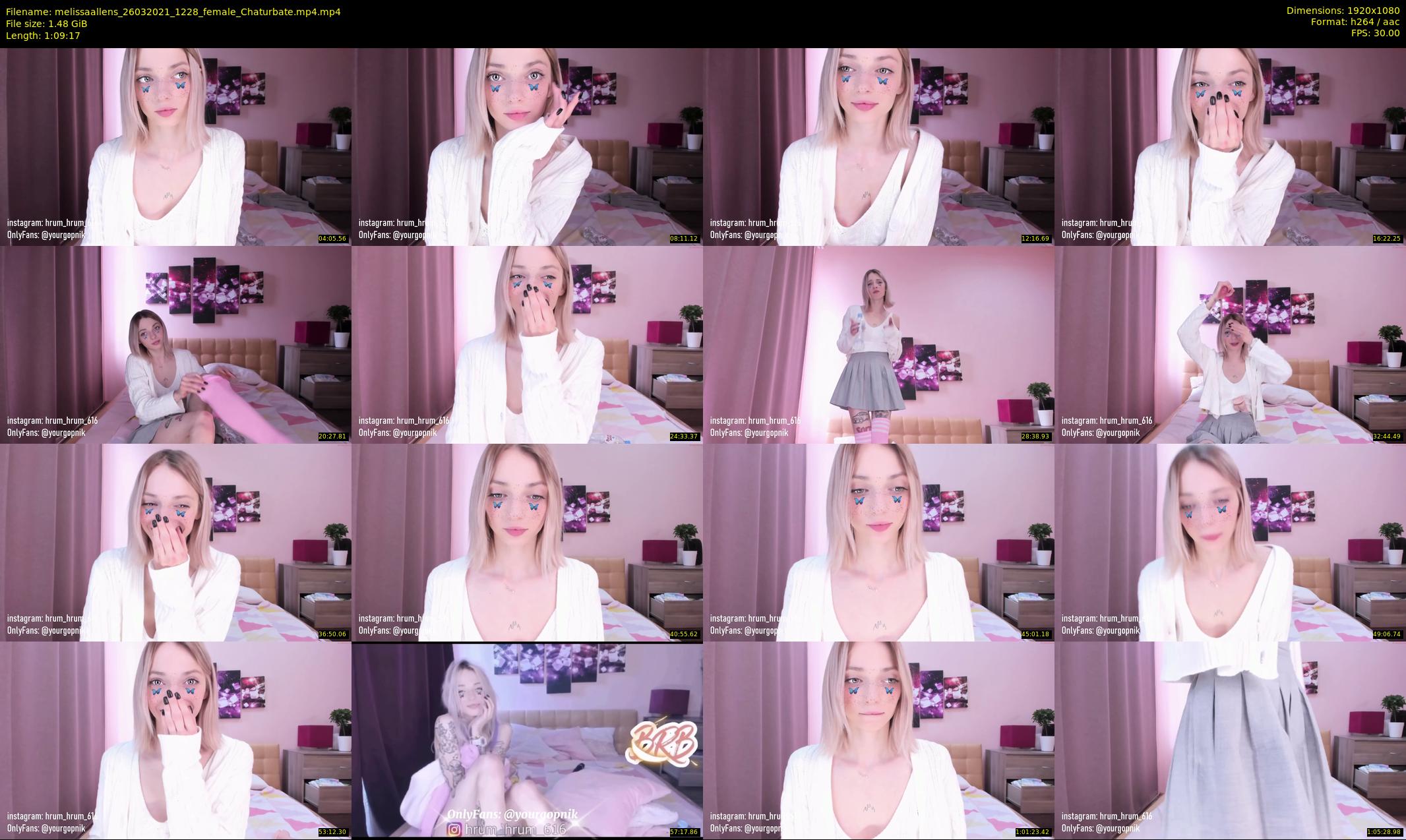 melissaallens — 70 minute Chaturbate female cam show recording, 1080p, Mar 26, 2021